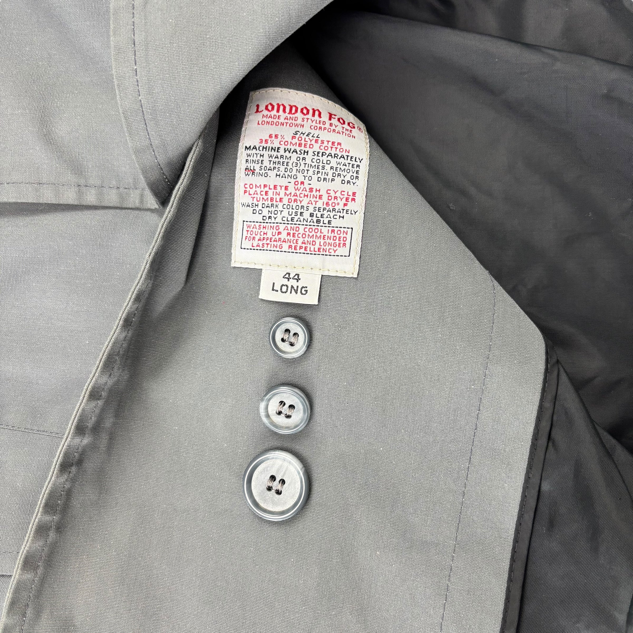 London FOG Vintage Double-Breasted Trench Coat (L)