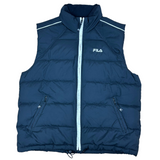 FILA Y2K Black Puffer Gilet (M)