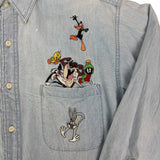 Looney Tunes 90s Graphic Denim Shirt (M)