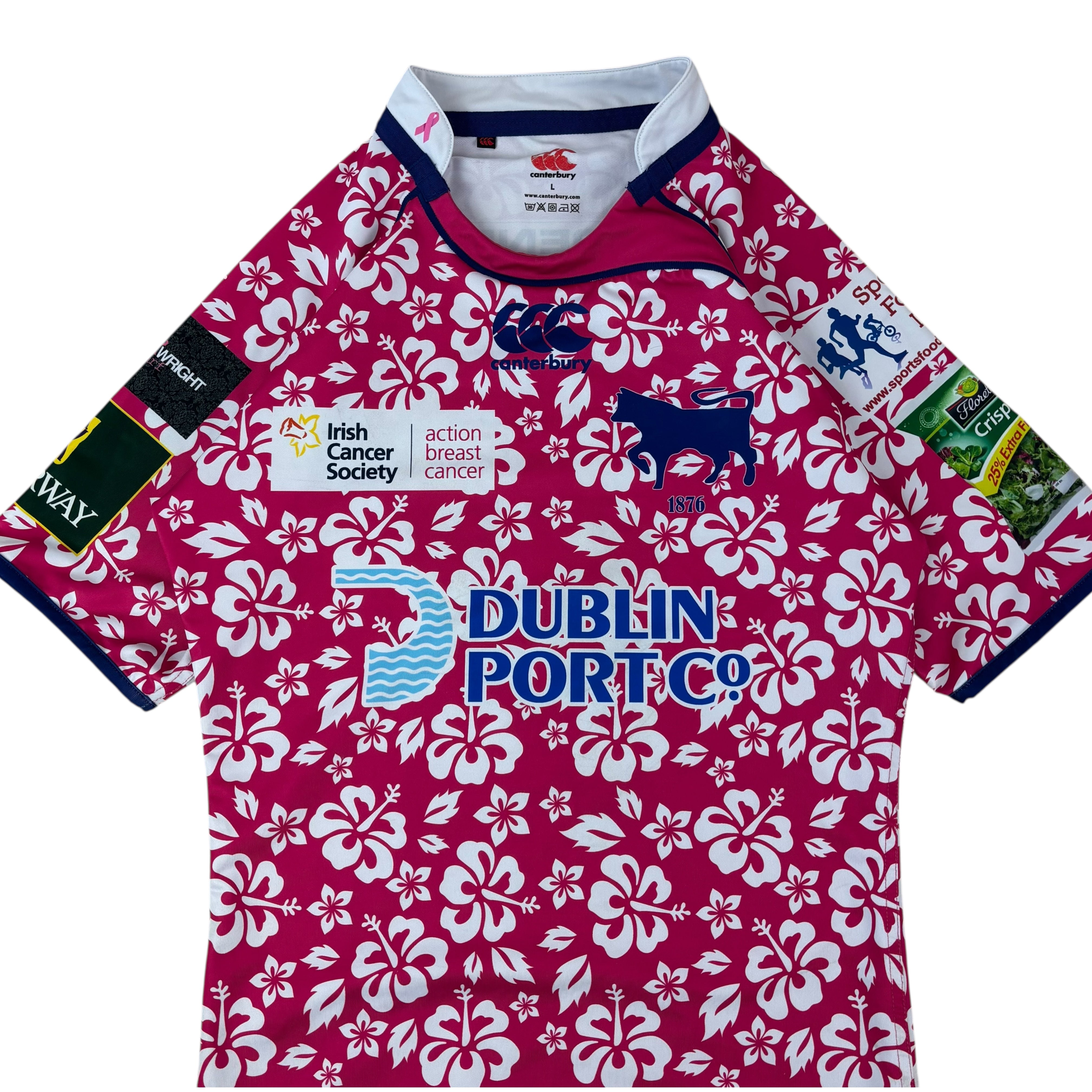 Canterbury Clontarf Bulls Rugby 2011 Breast Cancer Awareness Jersey (L)