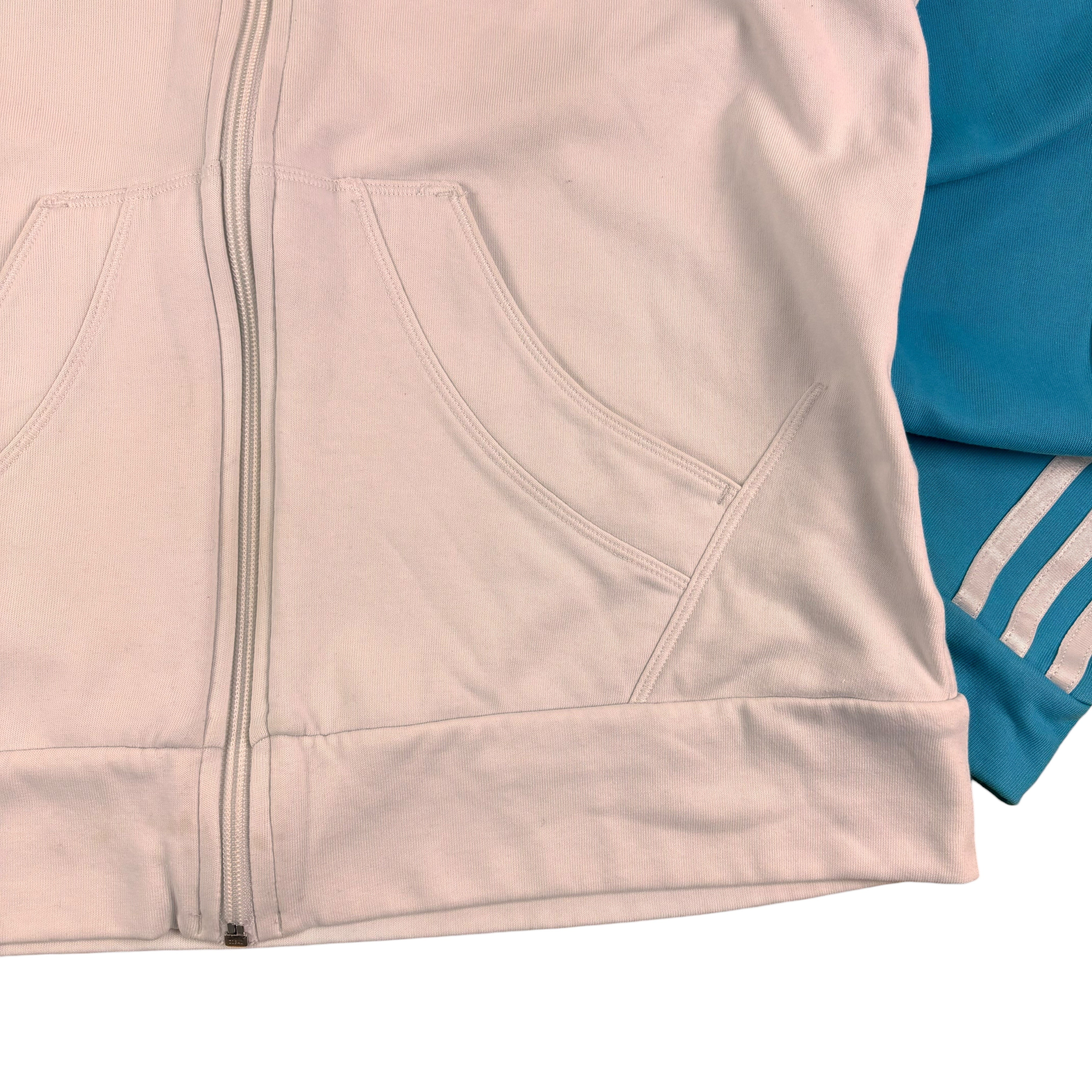 Adidas Blue & White Y2K Hoodie (Women’s S)