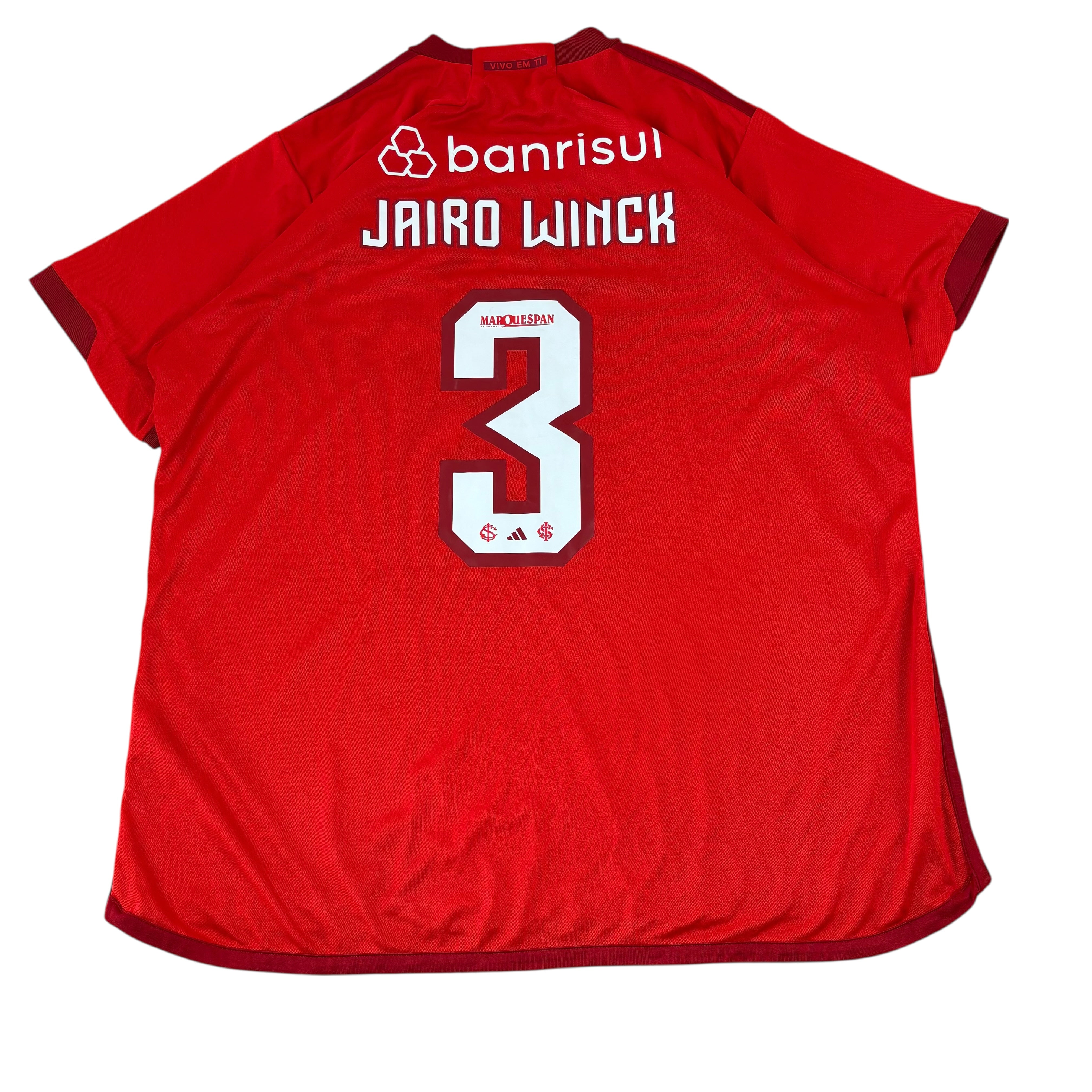 Adidas SC Internacional 2022/23 Jairo Winck No.3 Home Jersey (2XL)