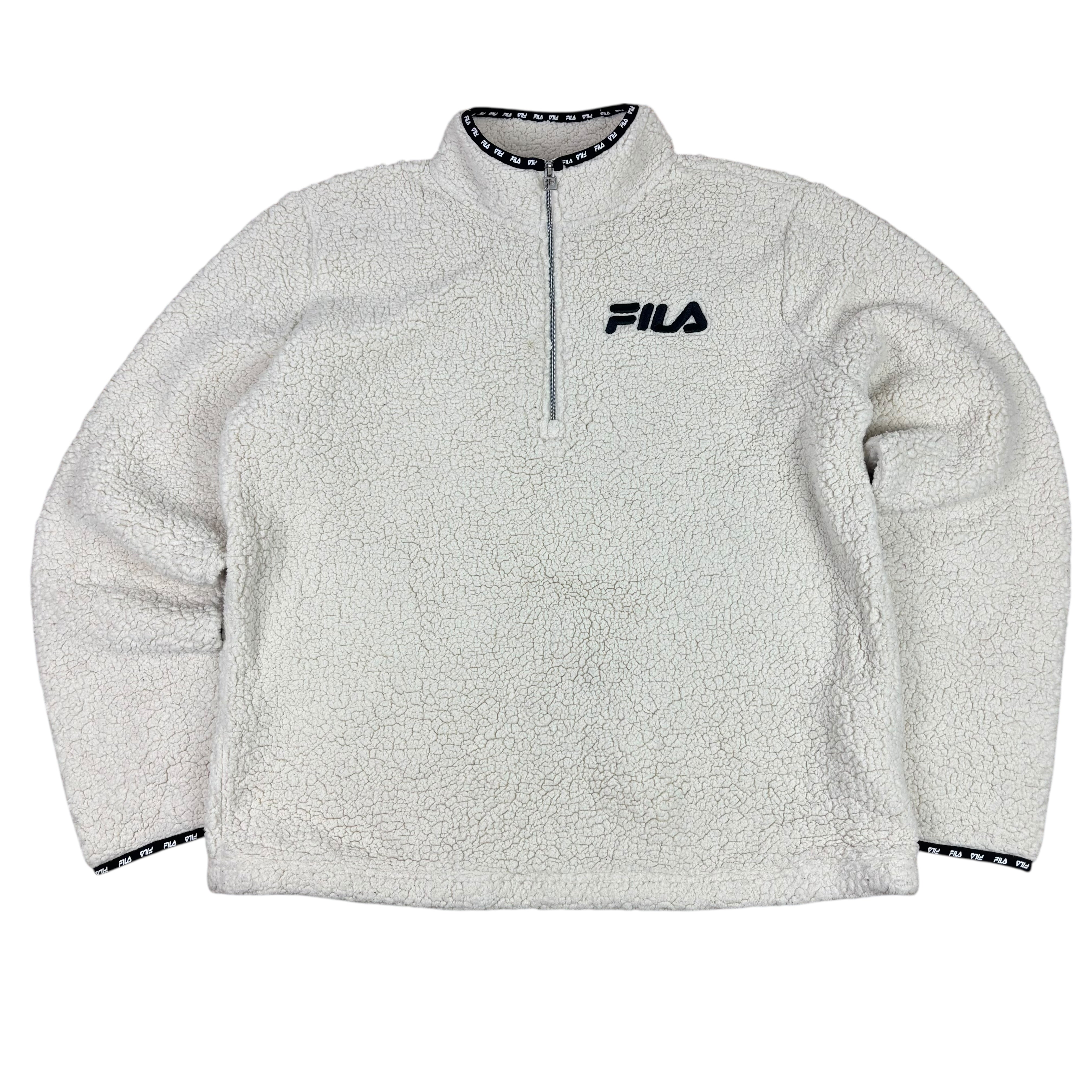 FILA Cream Q-Zip Cropped Fleece (Women’s L)