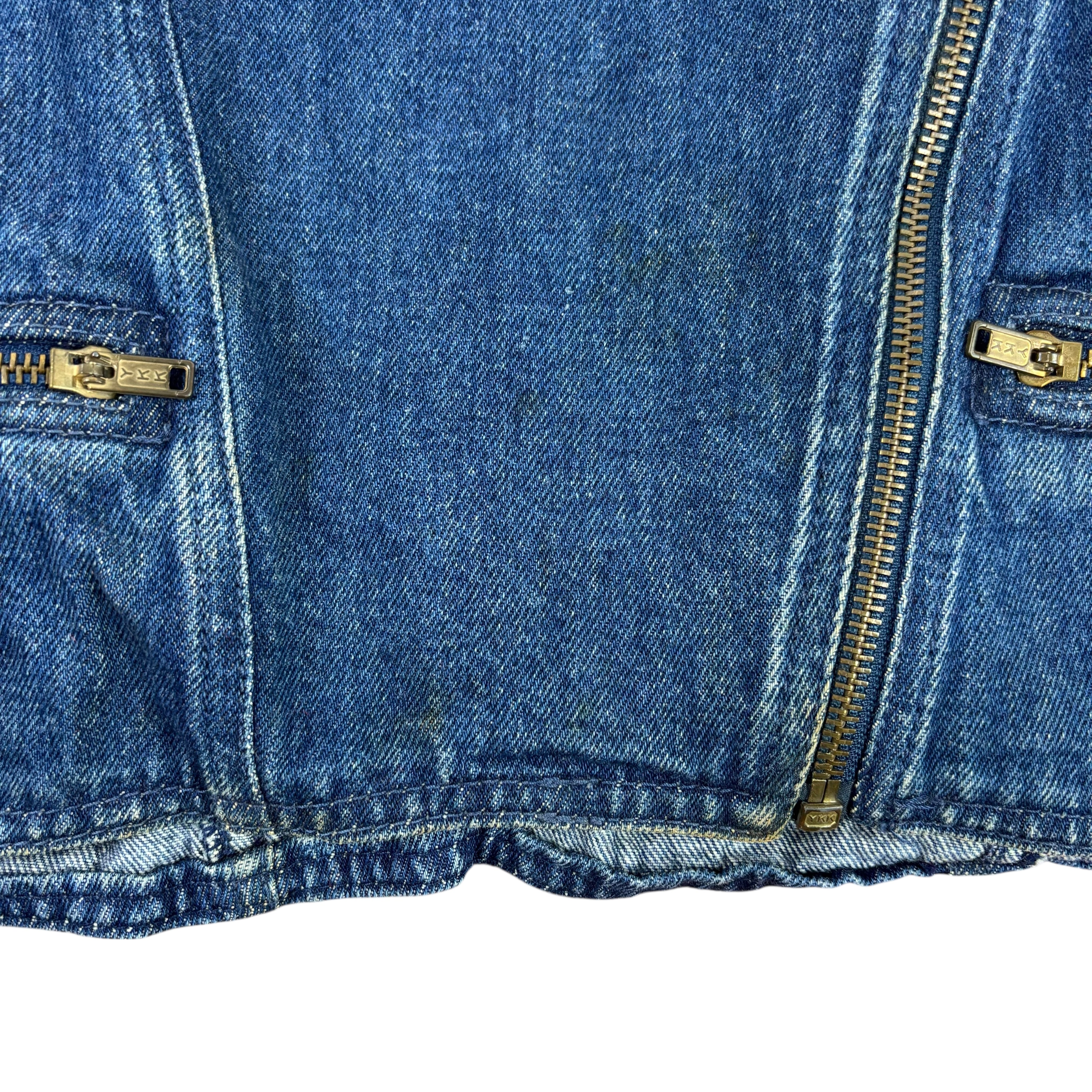 20&20 90s Asymmetrical Zip Denim Jacket (Women’s M)