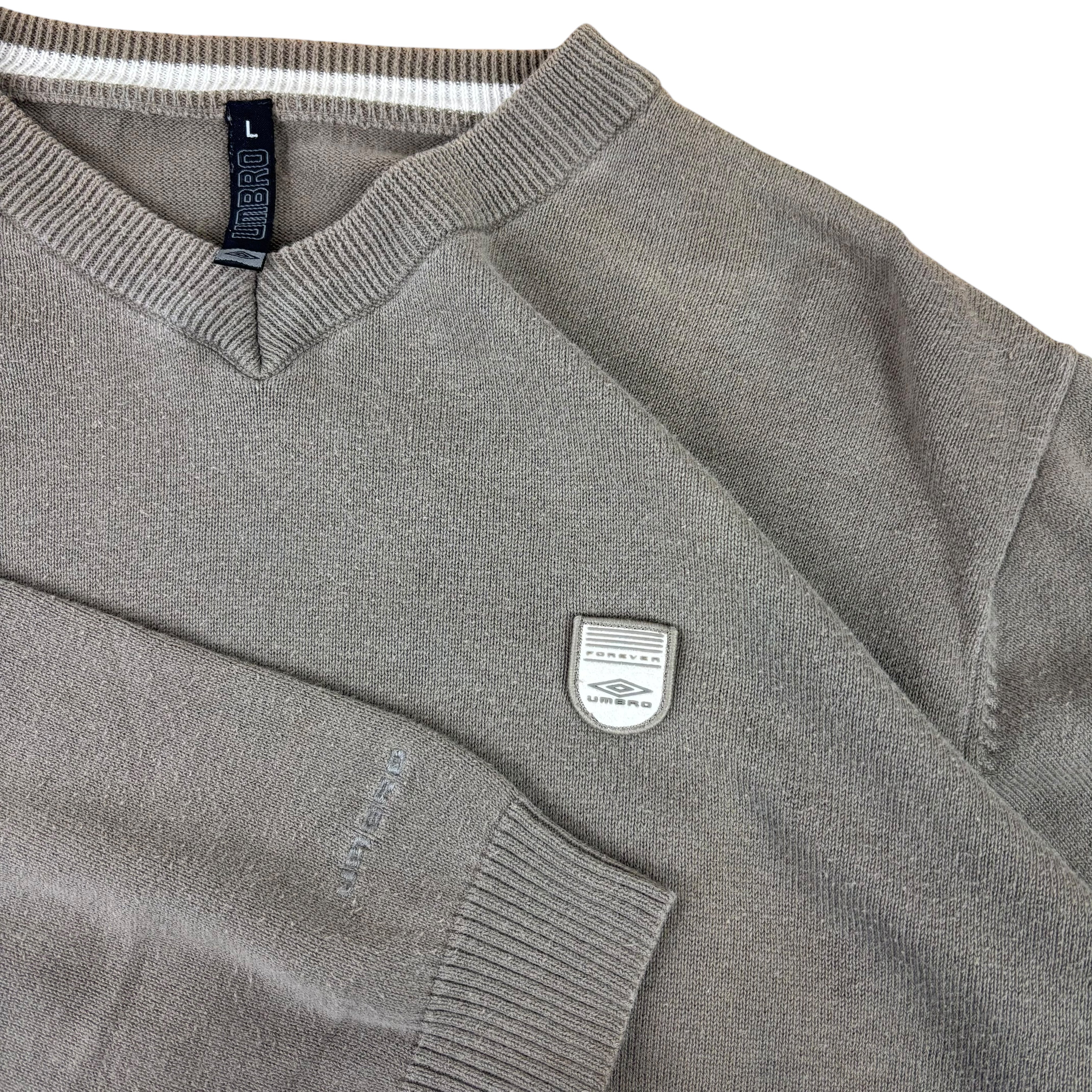 Umbro 90s Brown Knitted Sweater (L)
