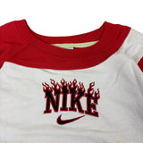 Nike Red Reworked Flame Logo Sweater (Women’s L)