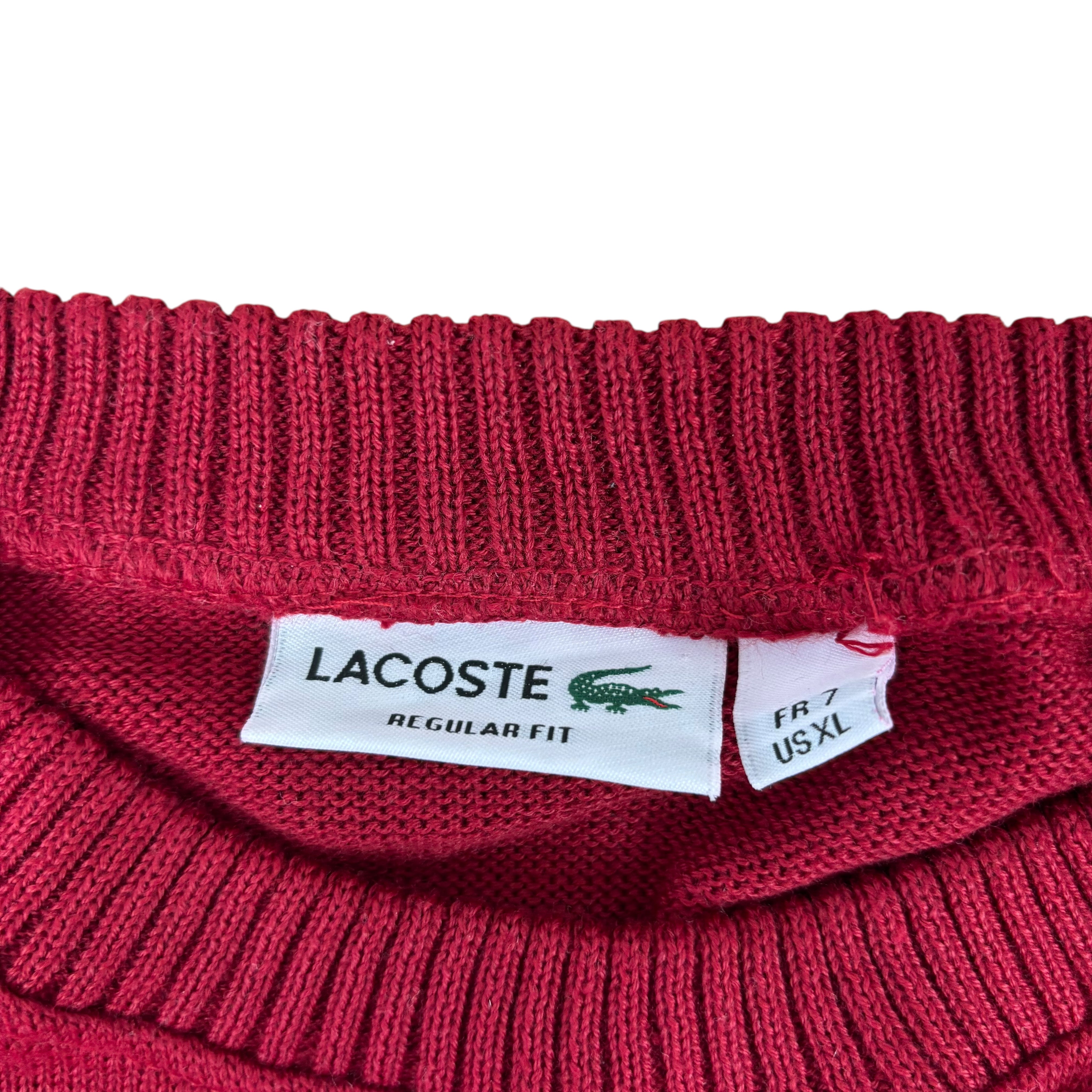 Lacoste Y2K Striped Knitted Sweater (XL)