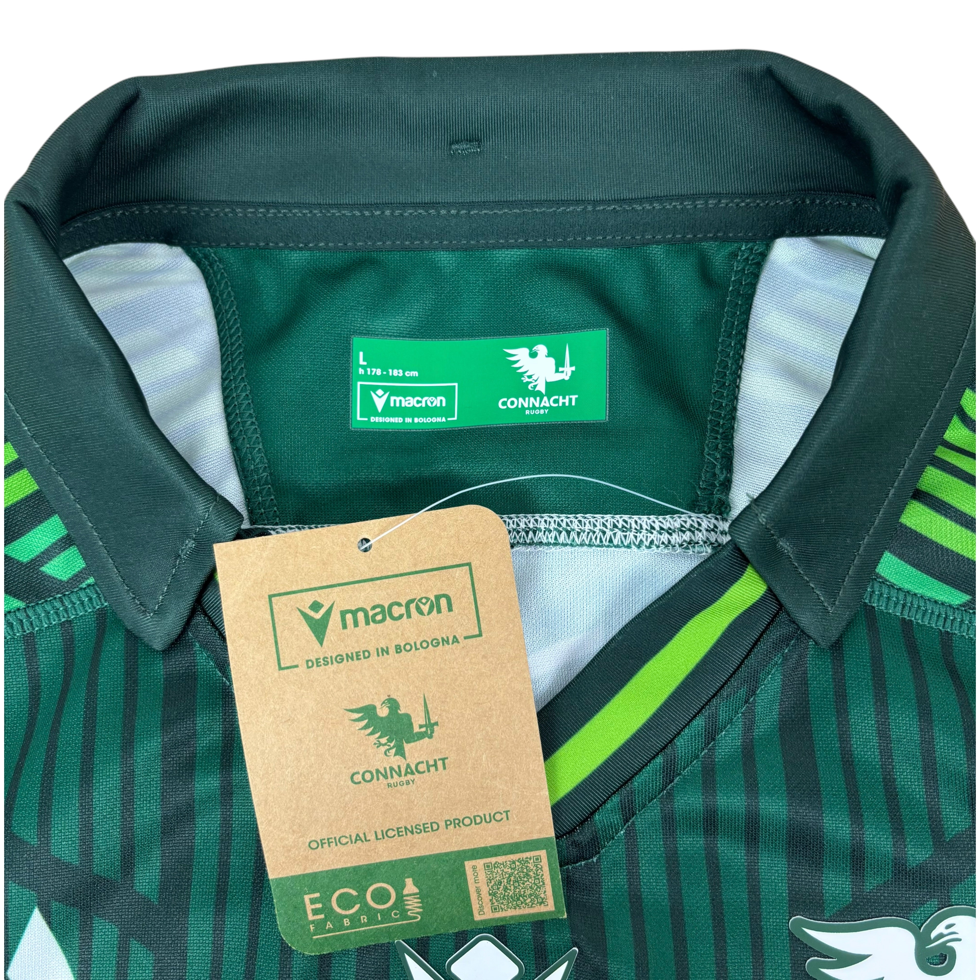 Macron Connacht Rugby 2023/24 Squad Signed Home Jersey (L)