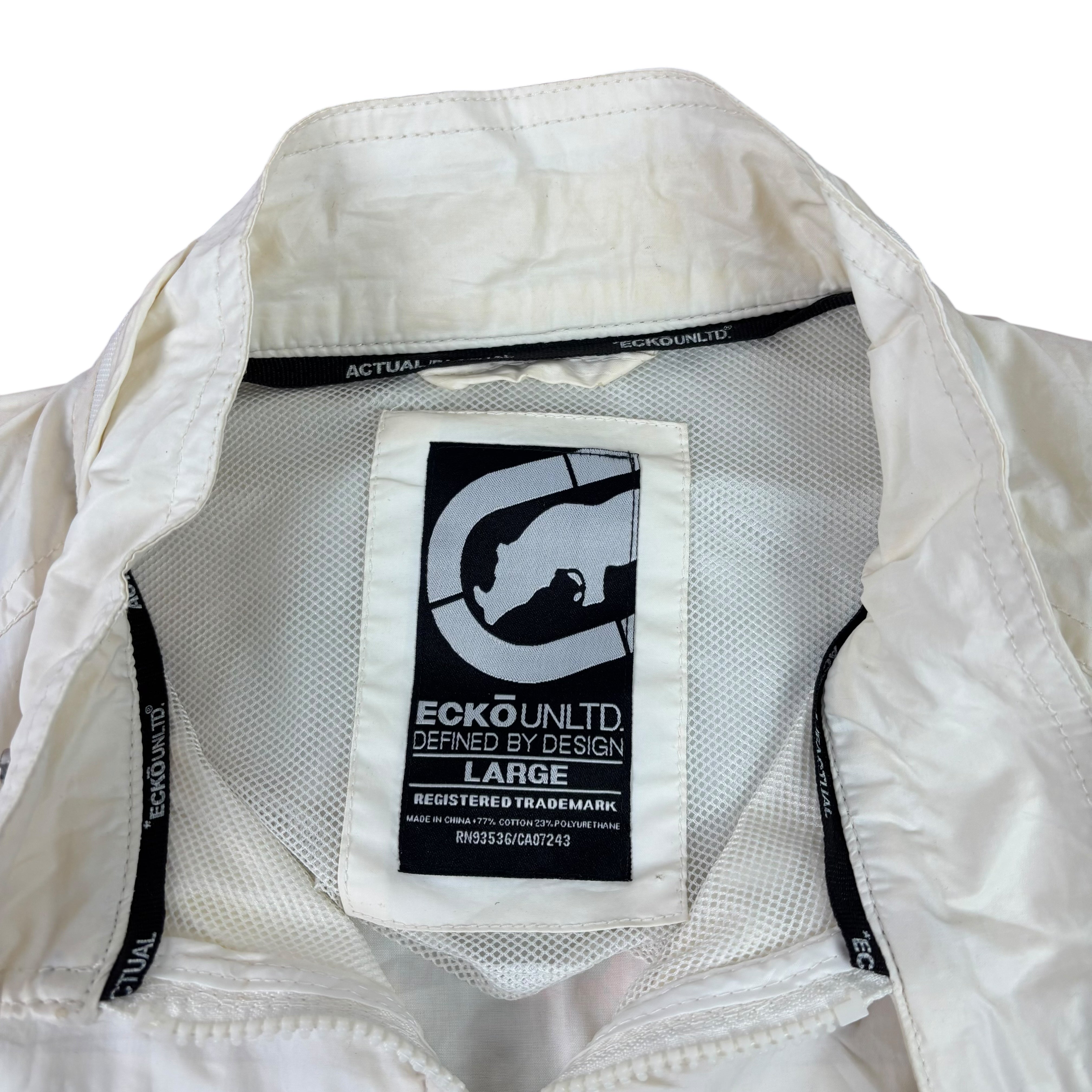 Ecko Unltd White Y2K Windbreaker (L)