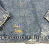 Hard Rock Cafe New York Vintage Bleach-Dyed Denim Jacket (L)