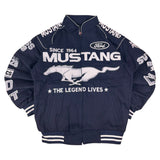 JHDesign Navy Ford Mustang NASCAR Racing Jacket (L)