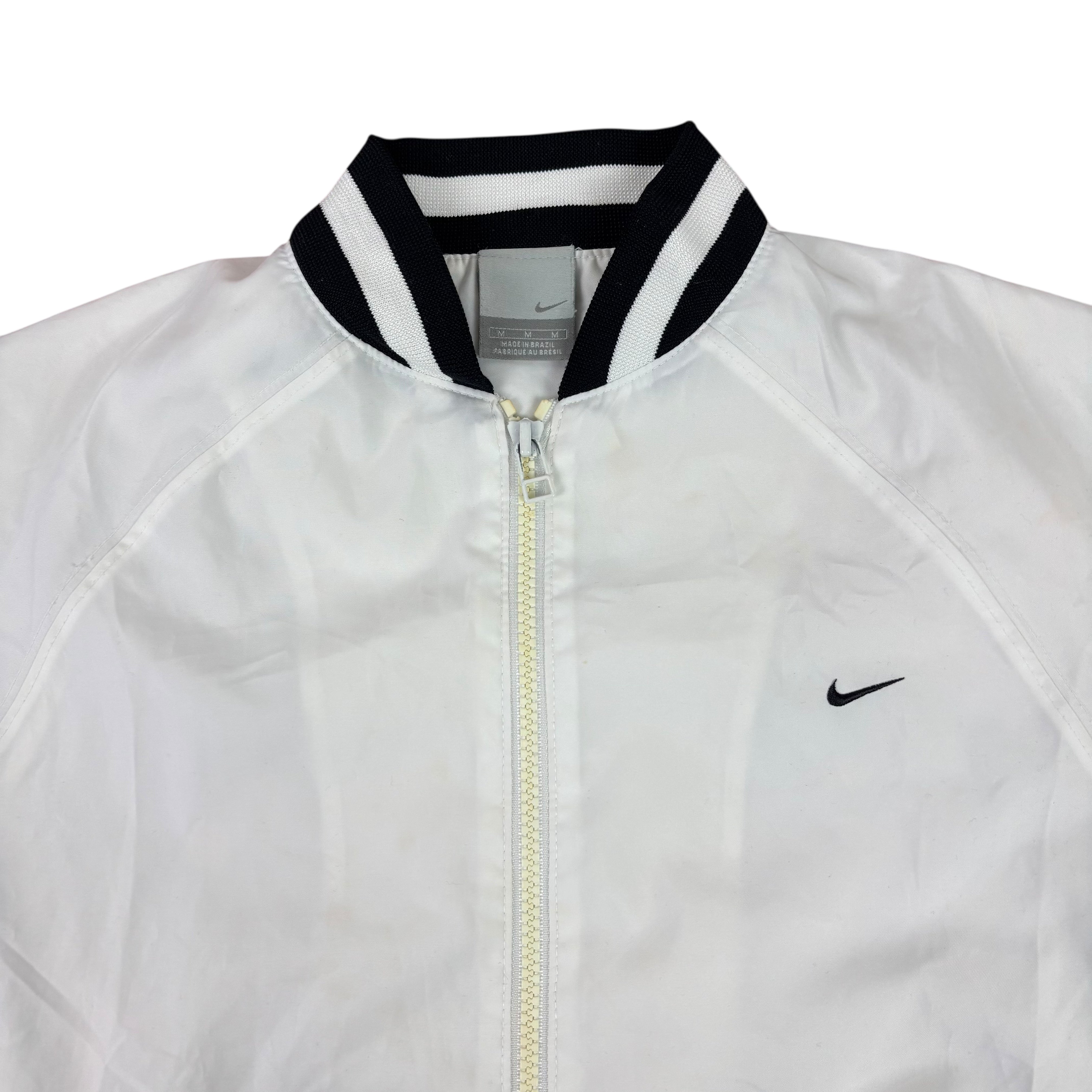Nike White Y2K Cropped Windbreaker (Women’s M)