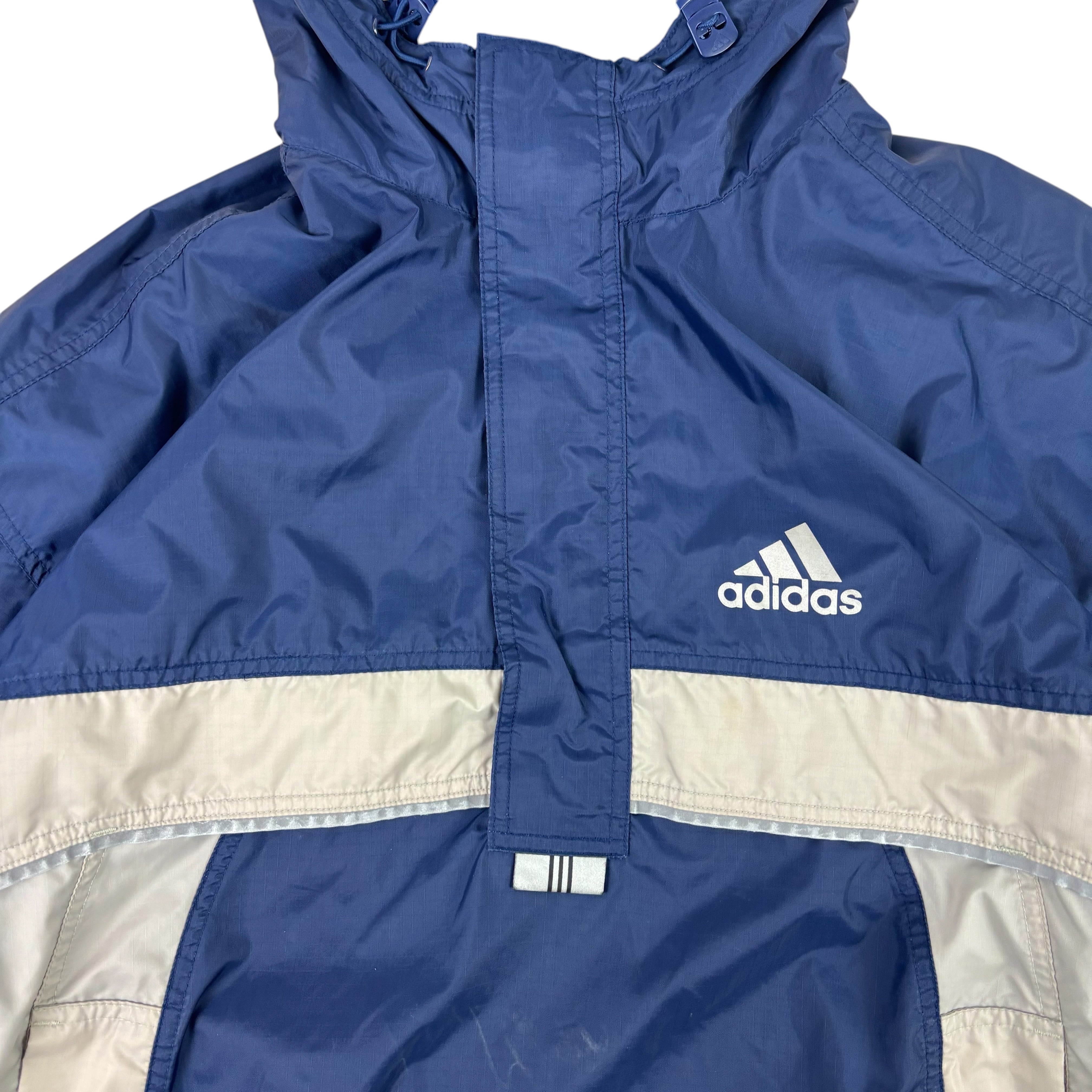 Adidas Y2K Navy Fleece-Lined Q-Zip Jacket (S)
