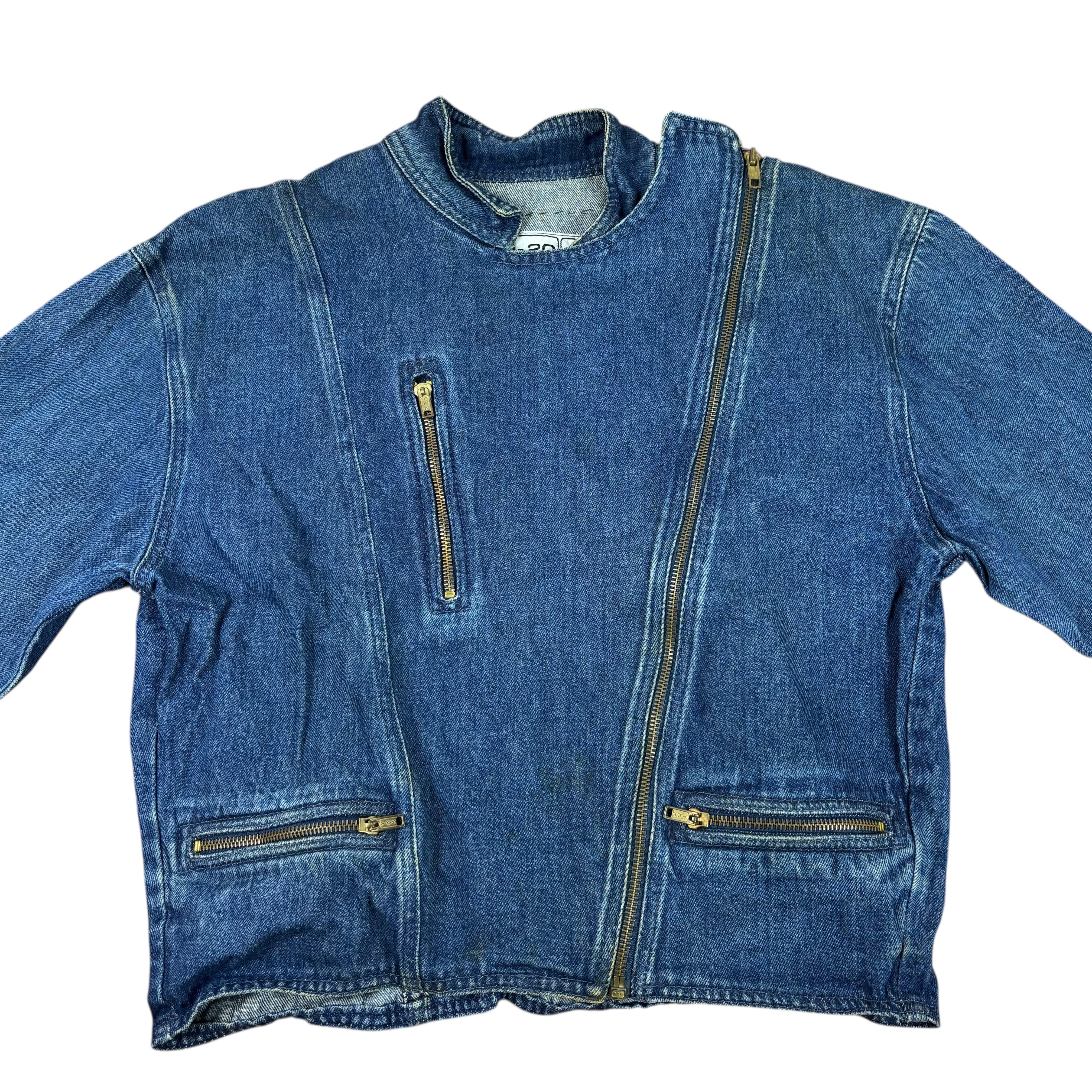 20&20 90s Asymmetrical Zip Denim Jacket (Women’s M)