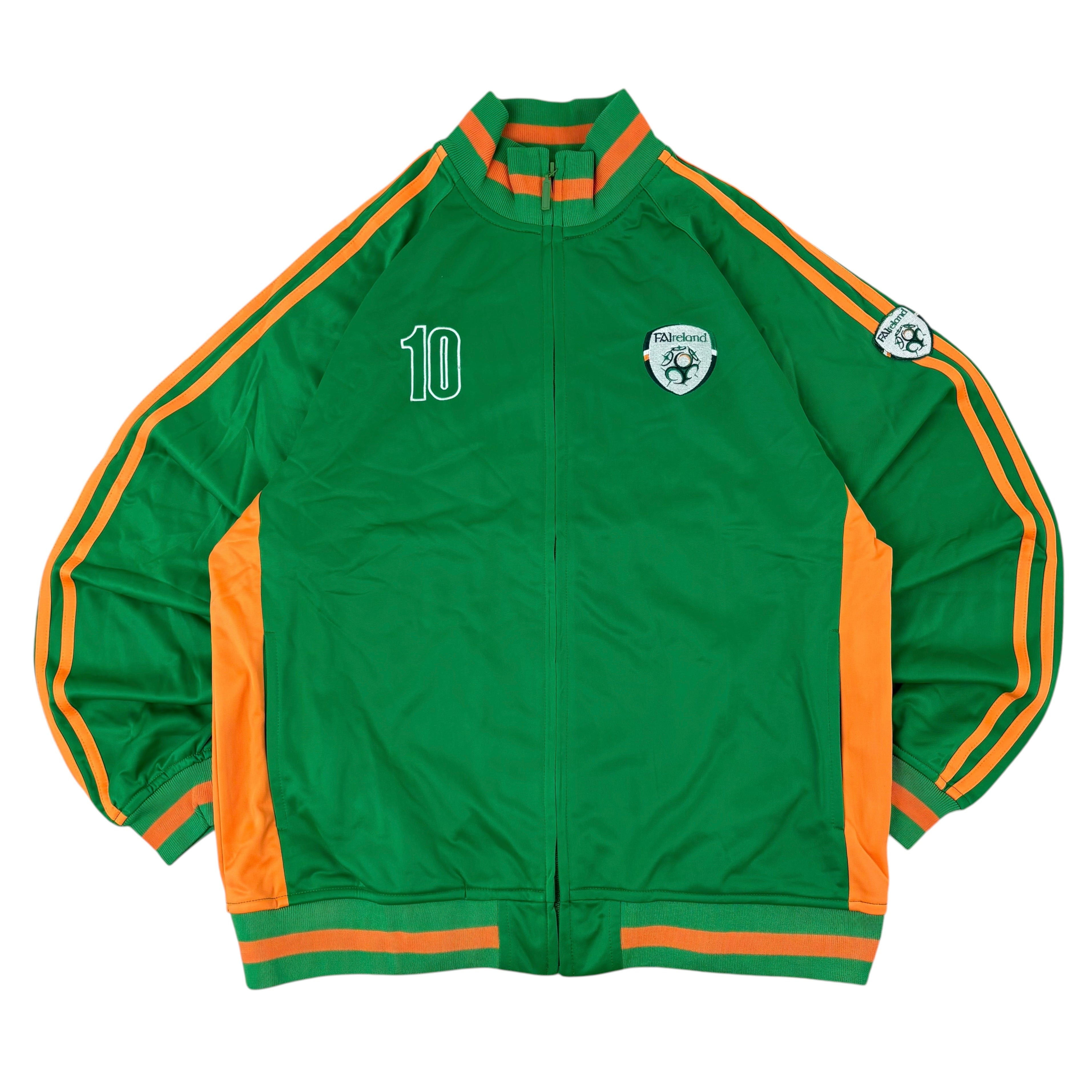 World-Soccer Ireland Football FAI 2004/06 Retro No.10 Track Jacket (XXL)