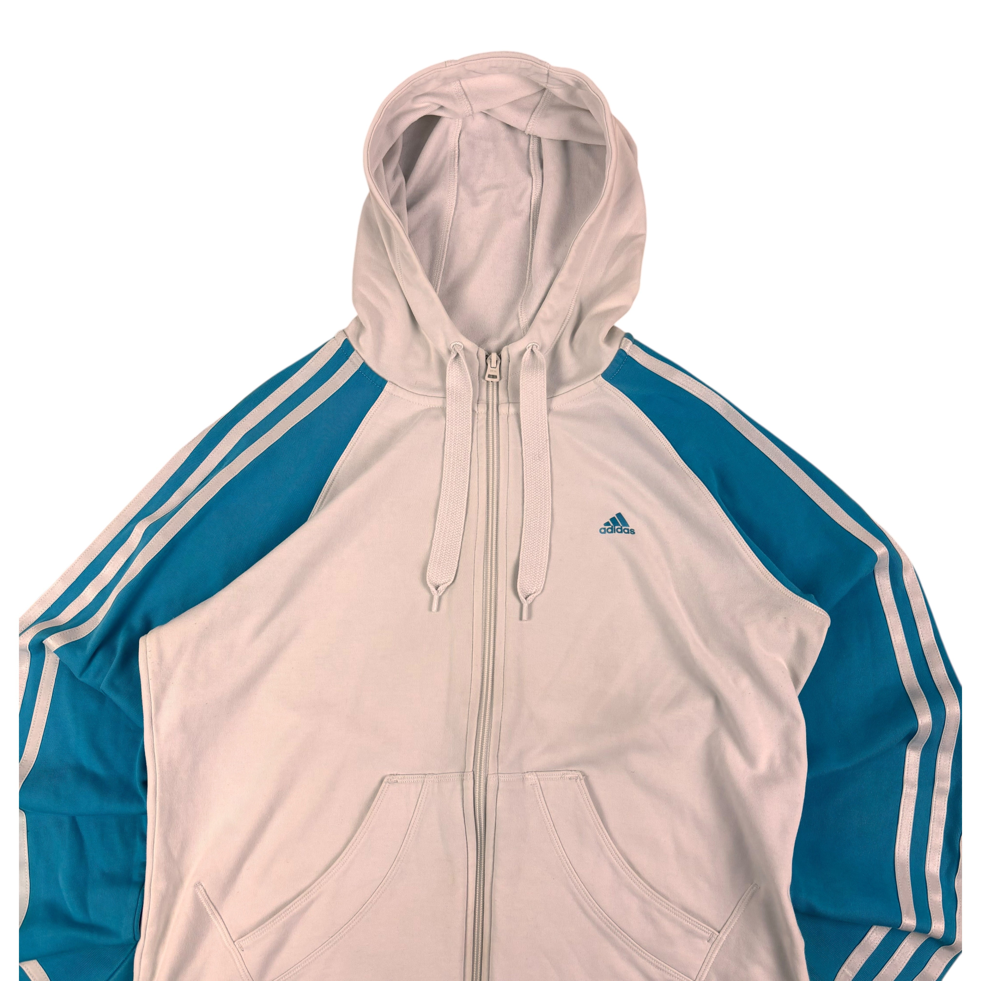 Adidas Blue & White Y2K Hoodie (Women’s S)