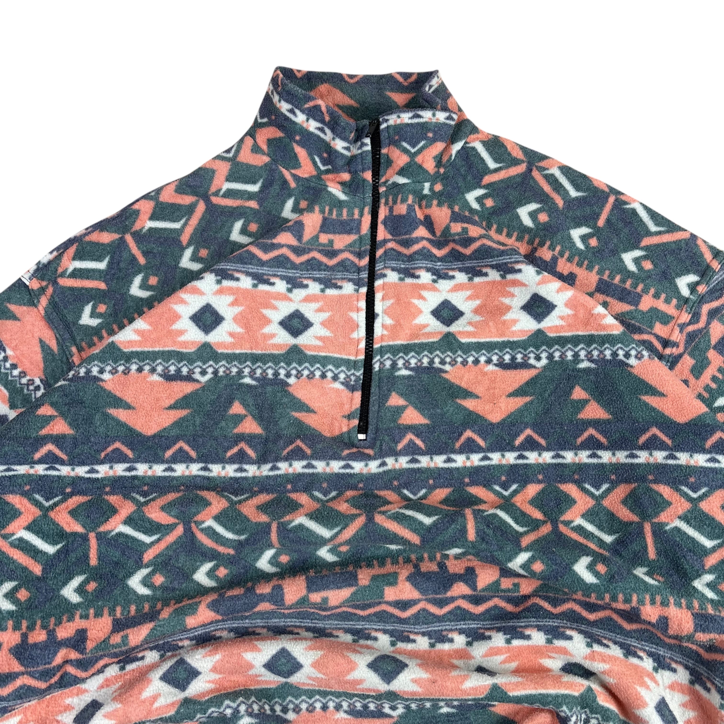 New Fast Vintage Q-Zip Pattern Fleece (XXL)