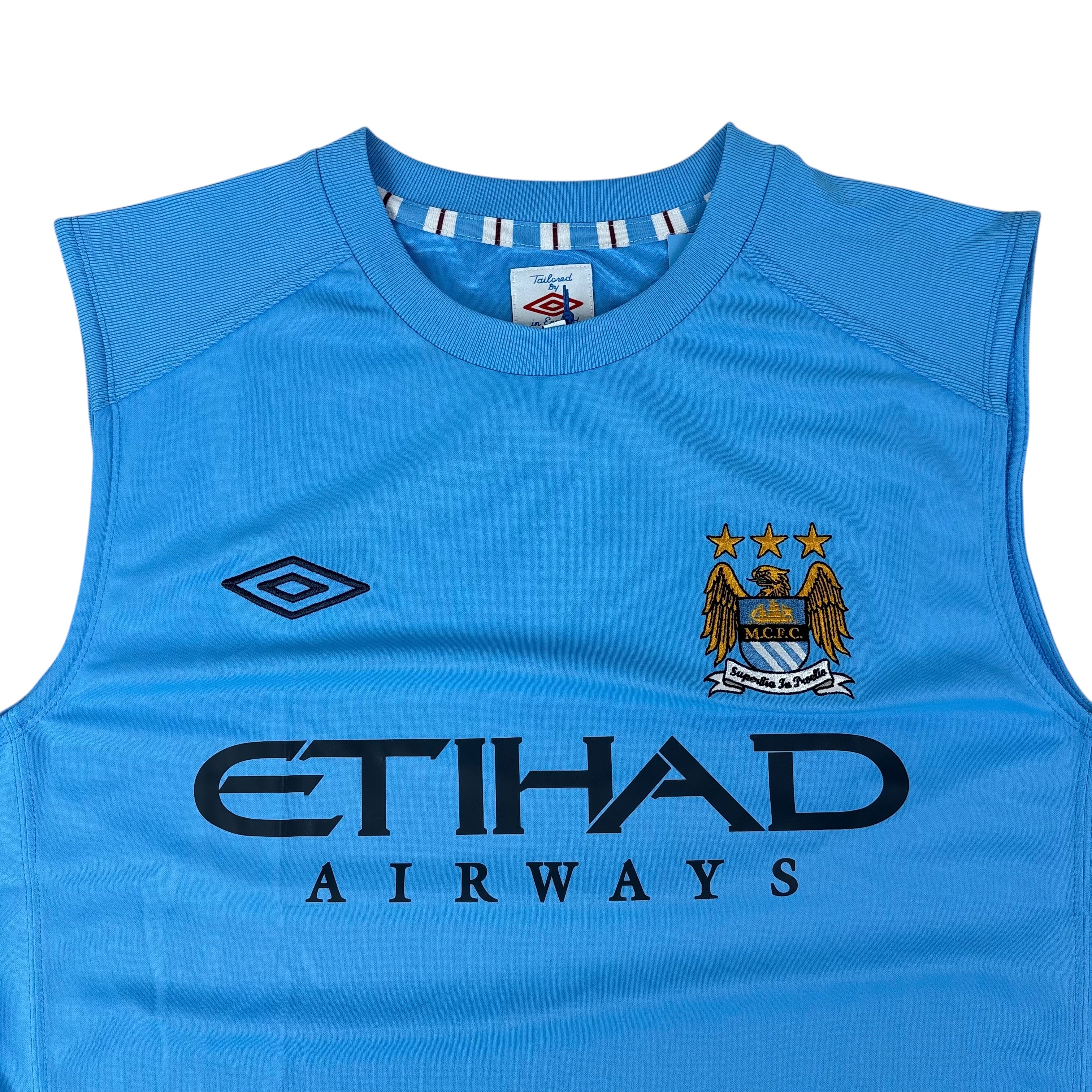 Umbro Manchester City FC 2009/10 Home Jersey Vest BNWT (L)