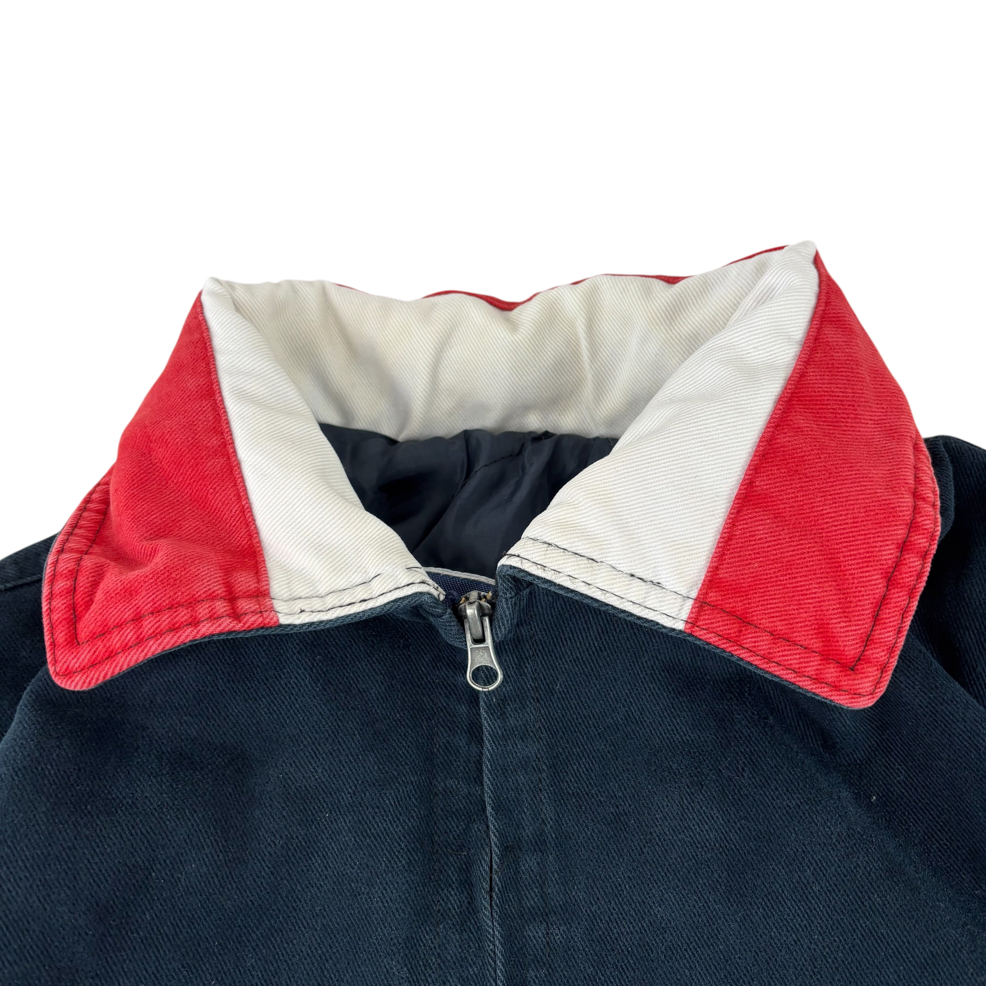 Tommy Hilfiger Sailing Gear 90s Denim Flag Quilted Jacket (XL)