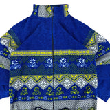 Vintage Blue Flower Pattern Fleece (M)