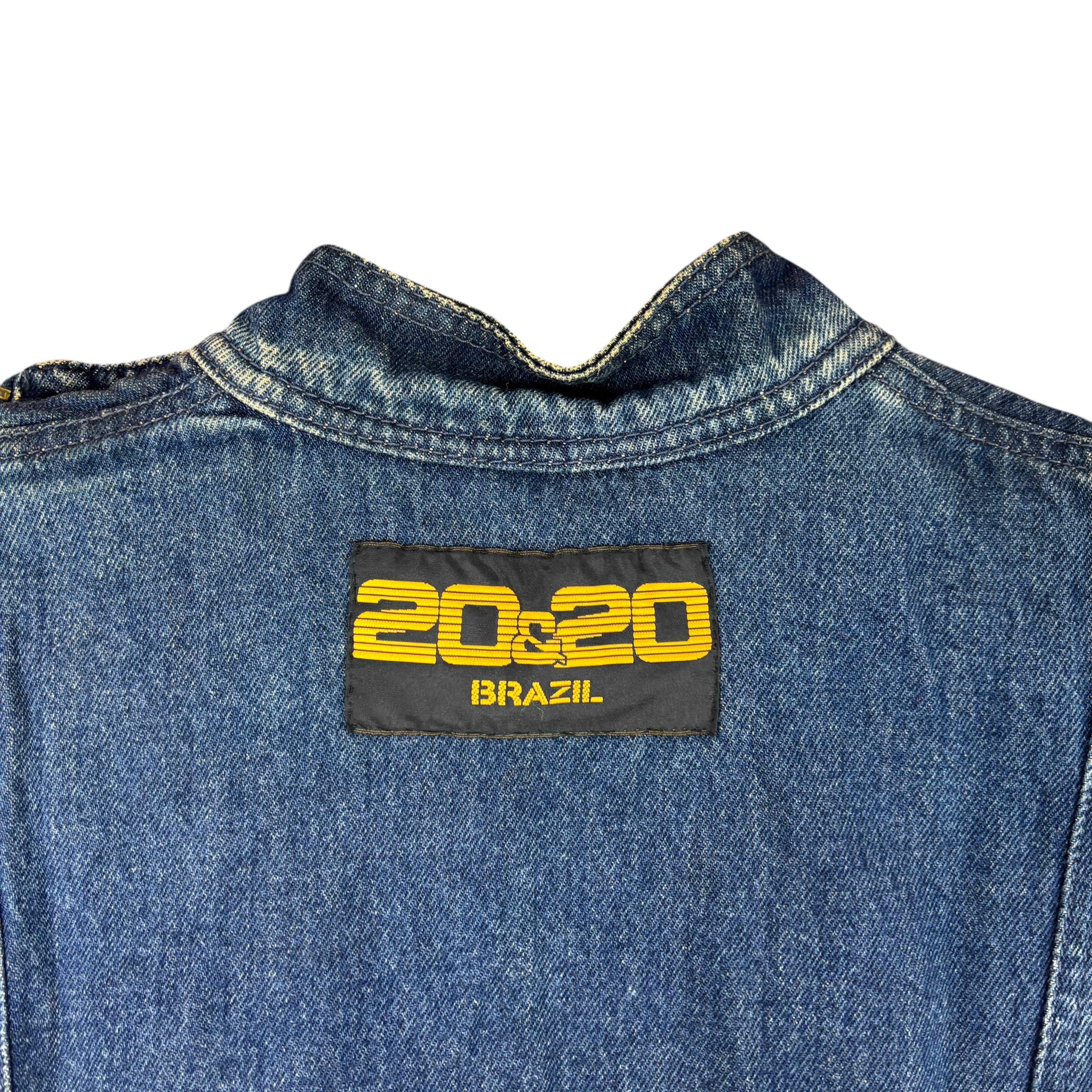 20&20 90s Asymmetrical Zip Denim Jacket (Women’s M)