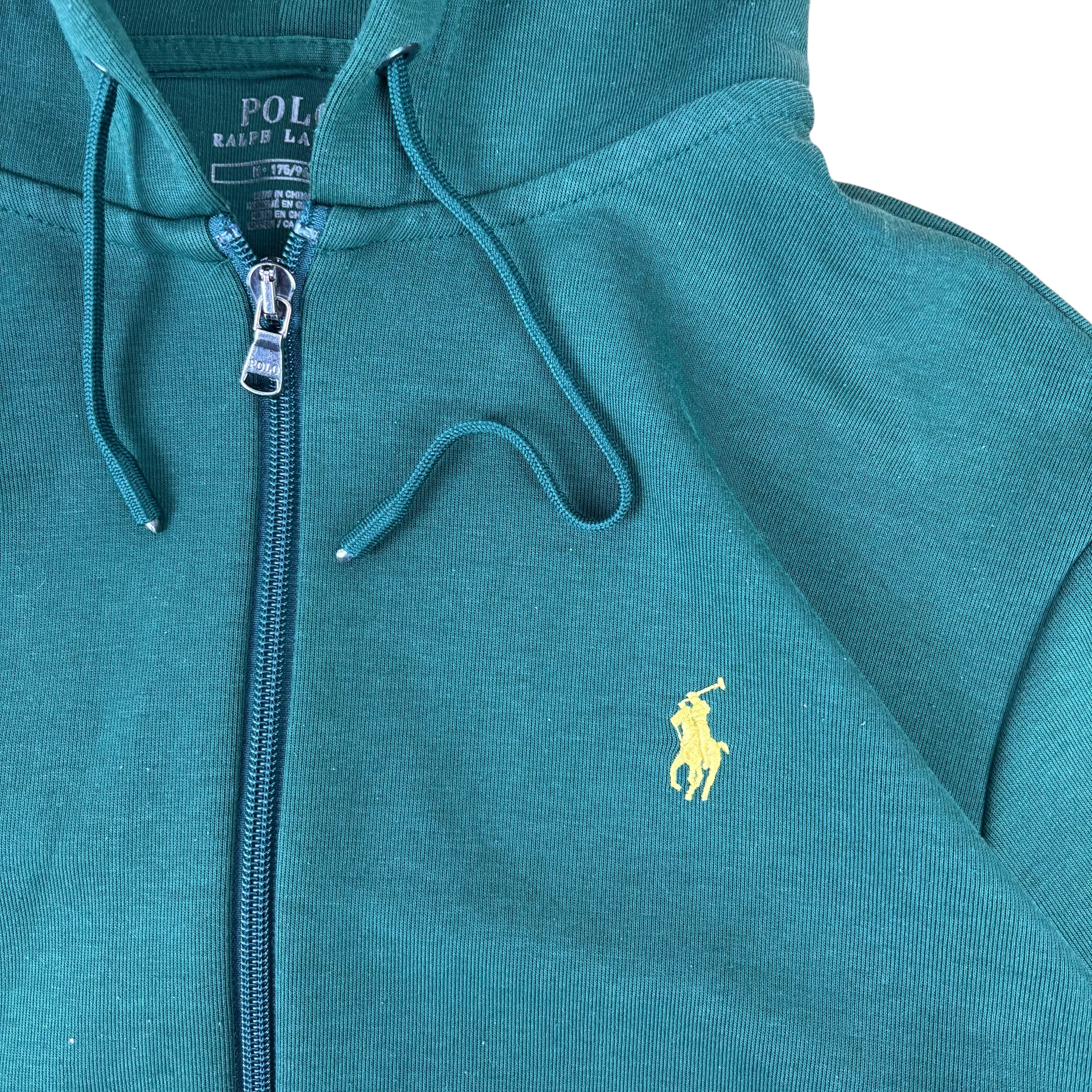 Polo Ralph Lauren Green Double Knit Small Pony Hoodie (M)