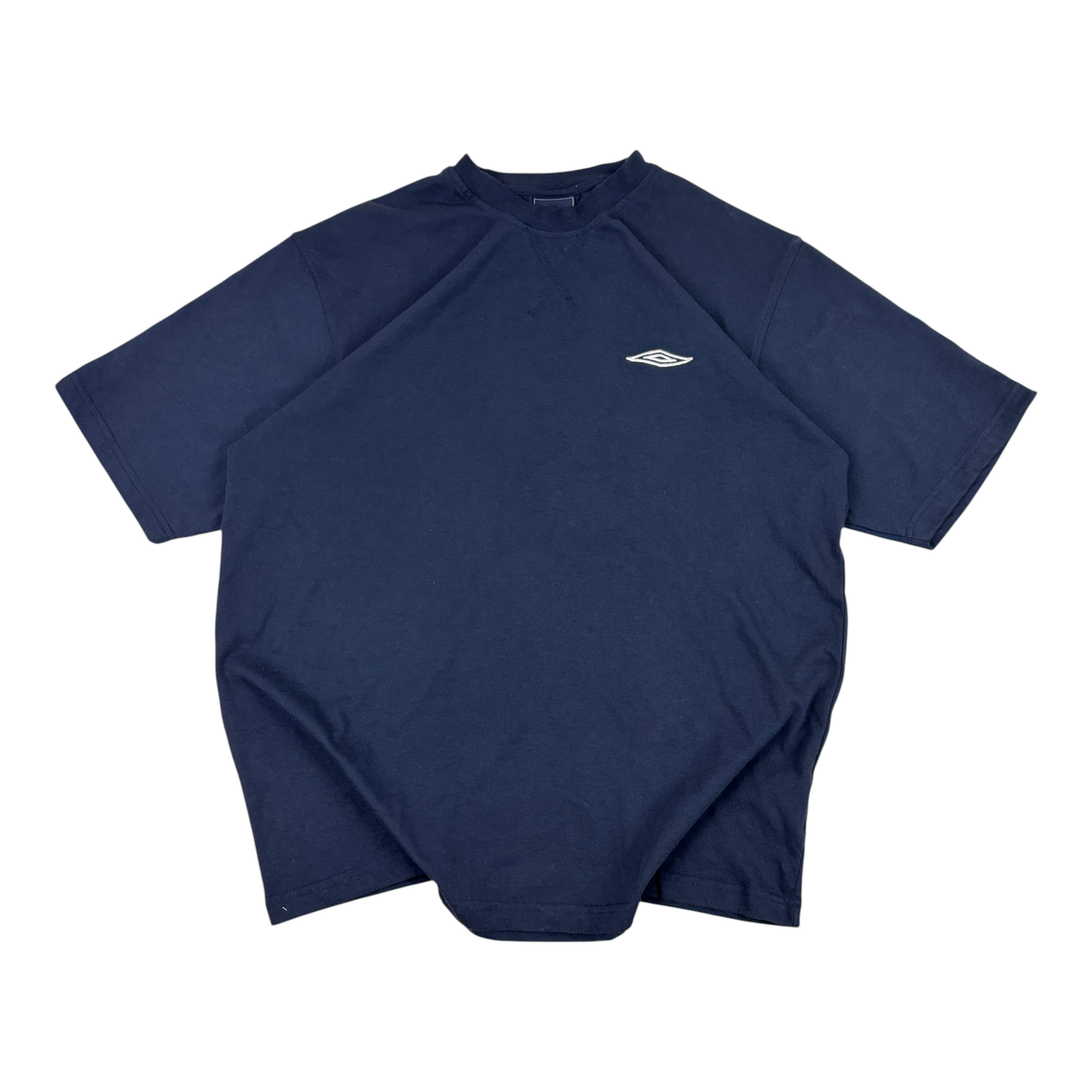 Umbro 90s Navy Logo Tee (L)