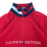 Tommy Hilfiger Red Spell-Out Q-Zip Fleece (Women’s M)