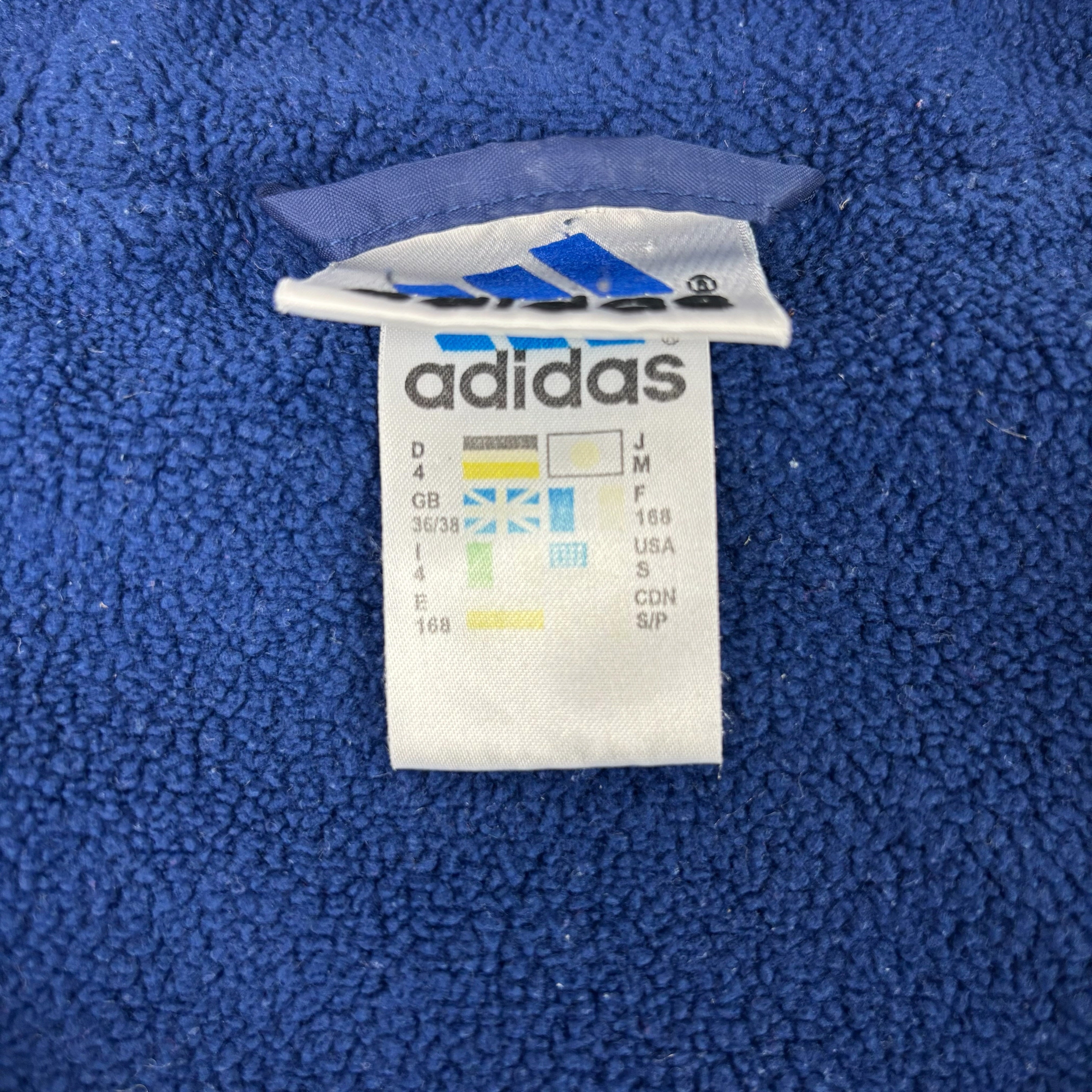 Adidas Y2K Navy Fleece-Lined Q-Zip Jacket (S)