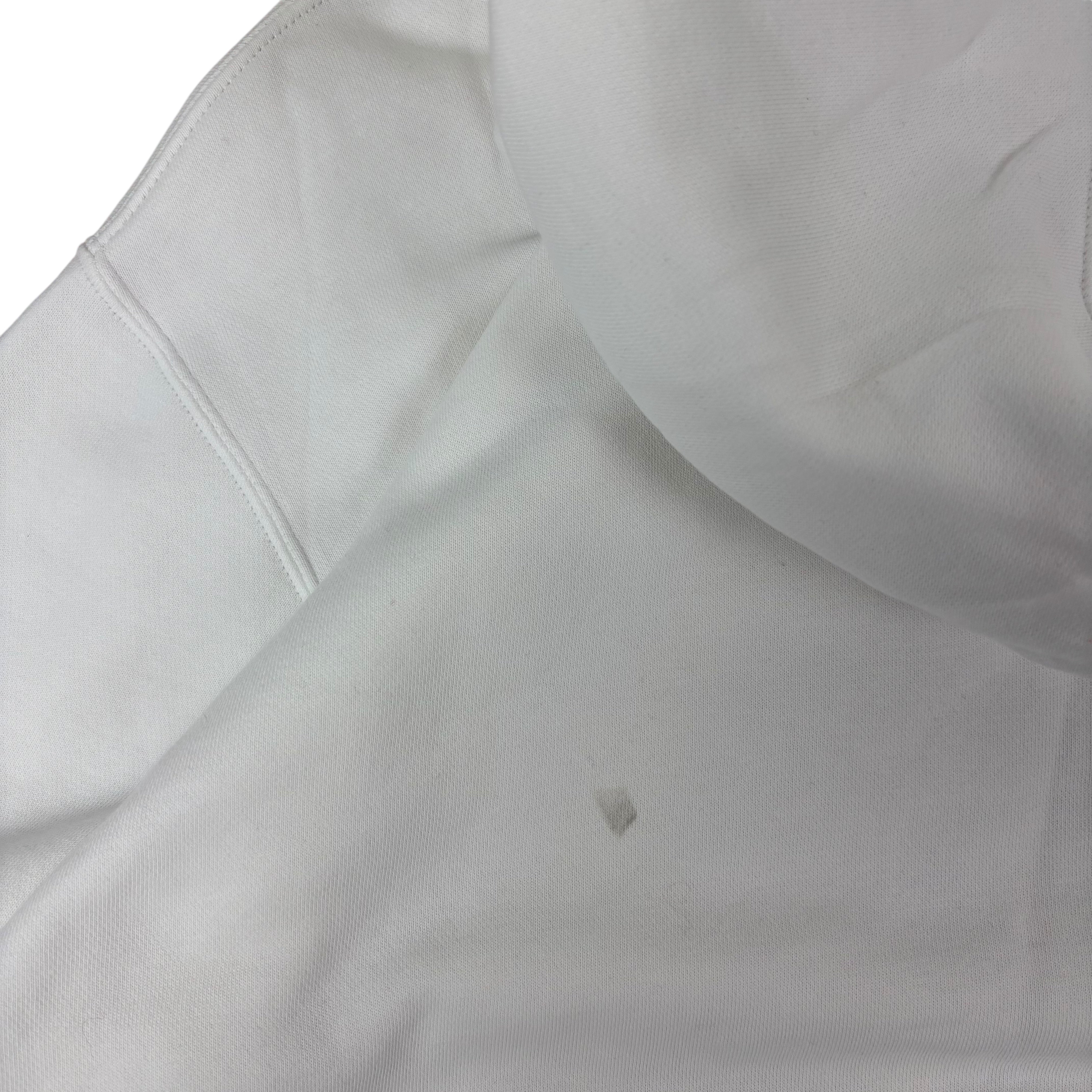 Adidas White Logo Graphic Hoodie (M)