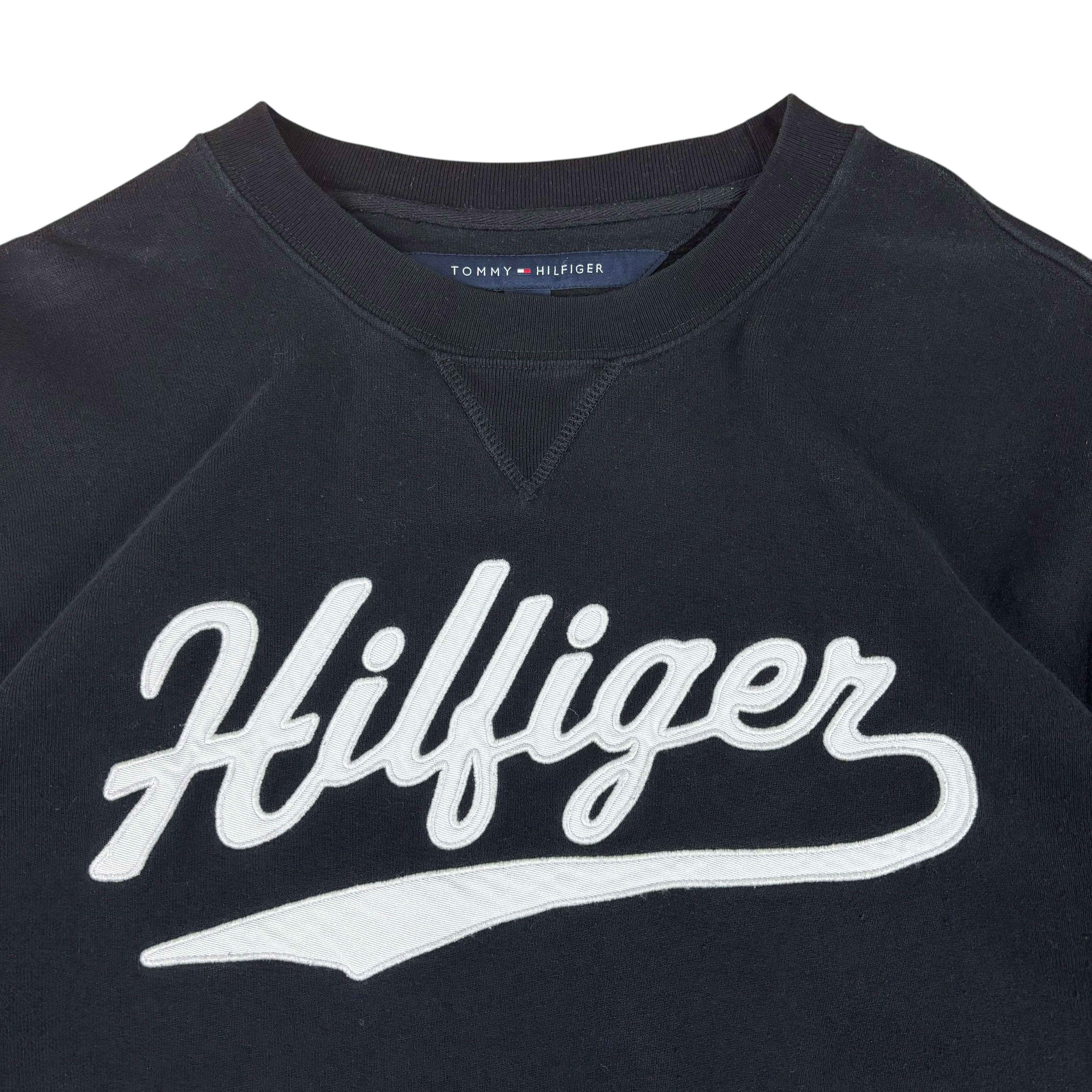 Tommy Hilfiger Black Spell-Out Sweater (M)
