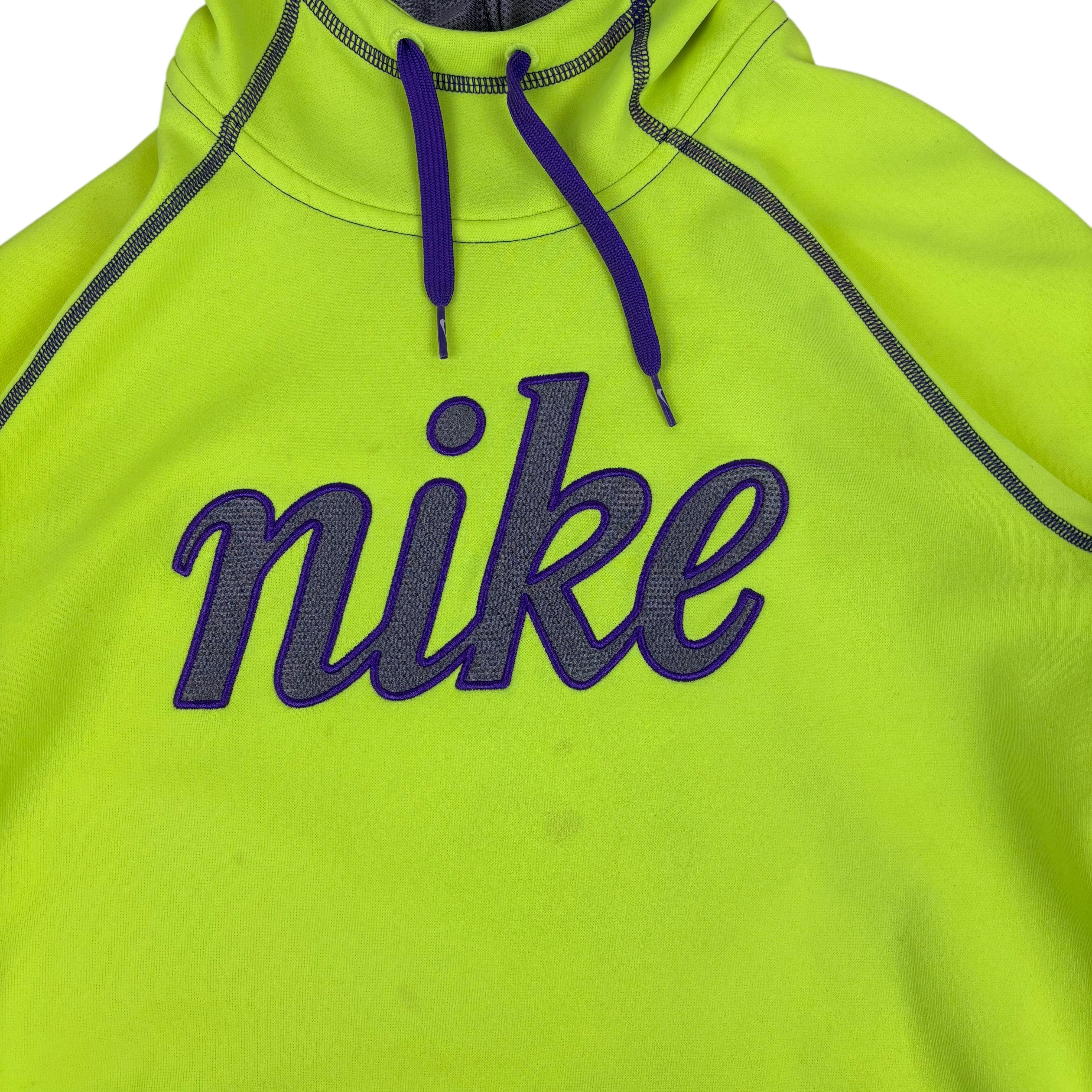 Nike Neon Yellow Spell-Out Hoodie (Women’s M)
