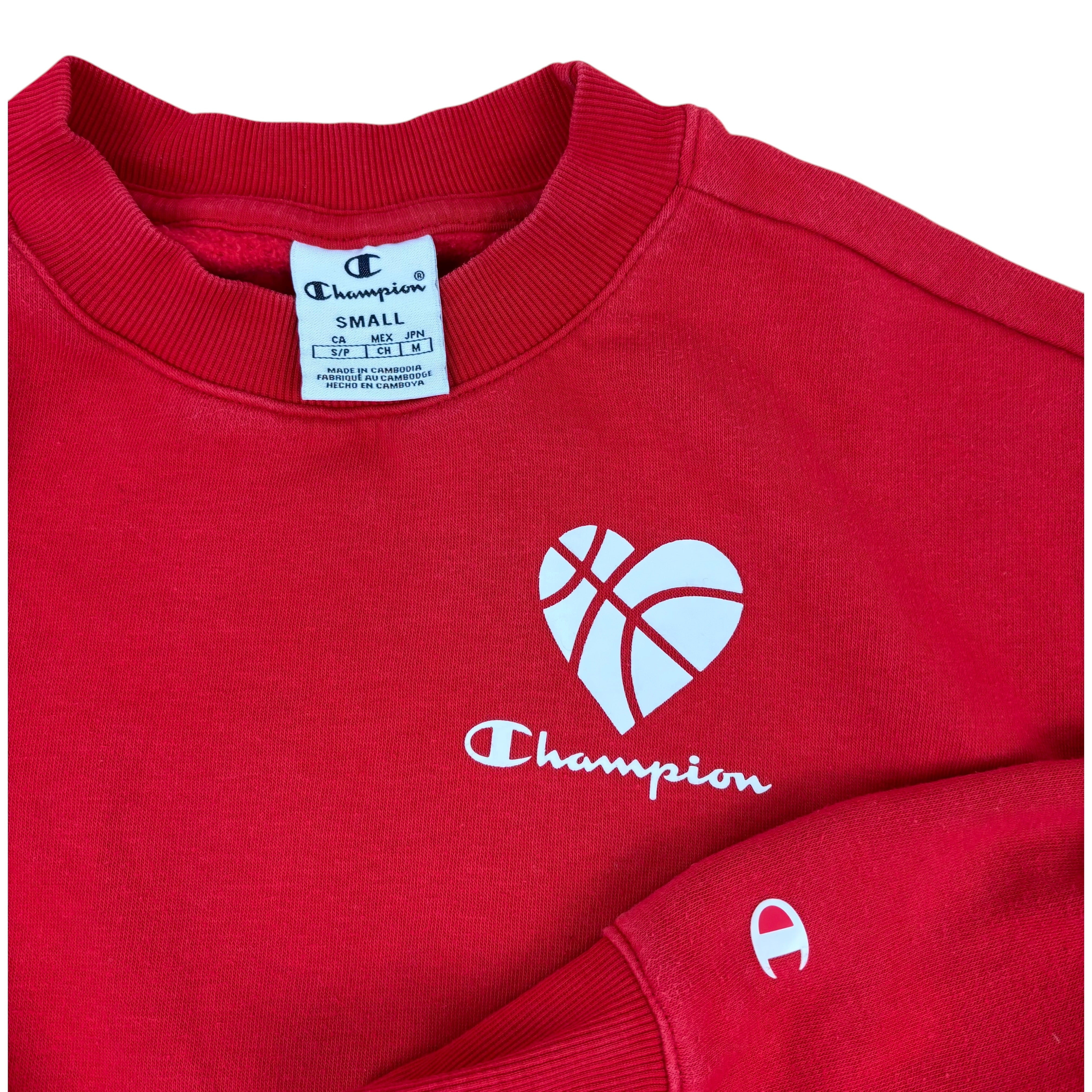 Champion Myla Love Basketball Red Cropped Sweater (Women’s S)