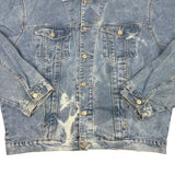 Hard Rock Cafe New York Vintage Bleach-Dyed Denim Jacket (L)