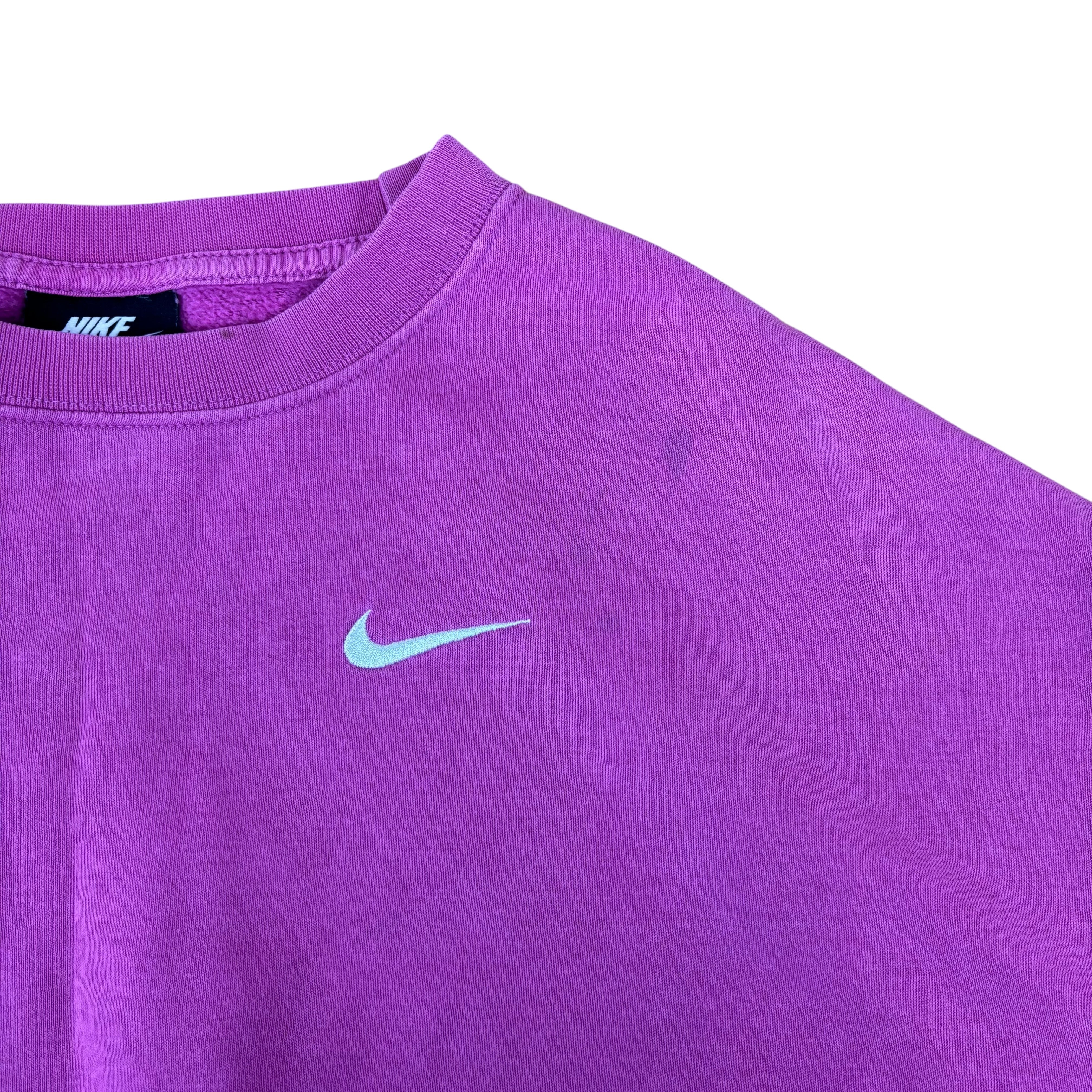 Nike Pink Oversized Cropped Logo Sweater (Women’s S)