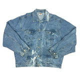 Hard Rock Cafe New York Vintage Bleach-Dyed Denim Jacket (L)