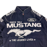 JHDesign Navy Ford Mustang NASCAR Racing Jacket (L)