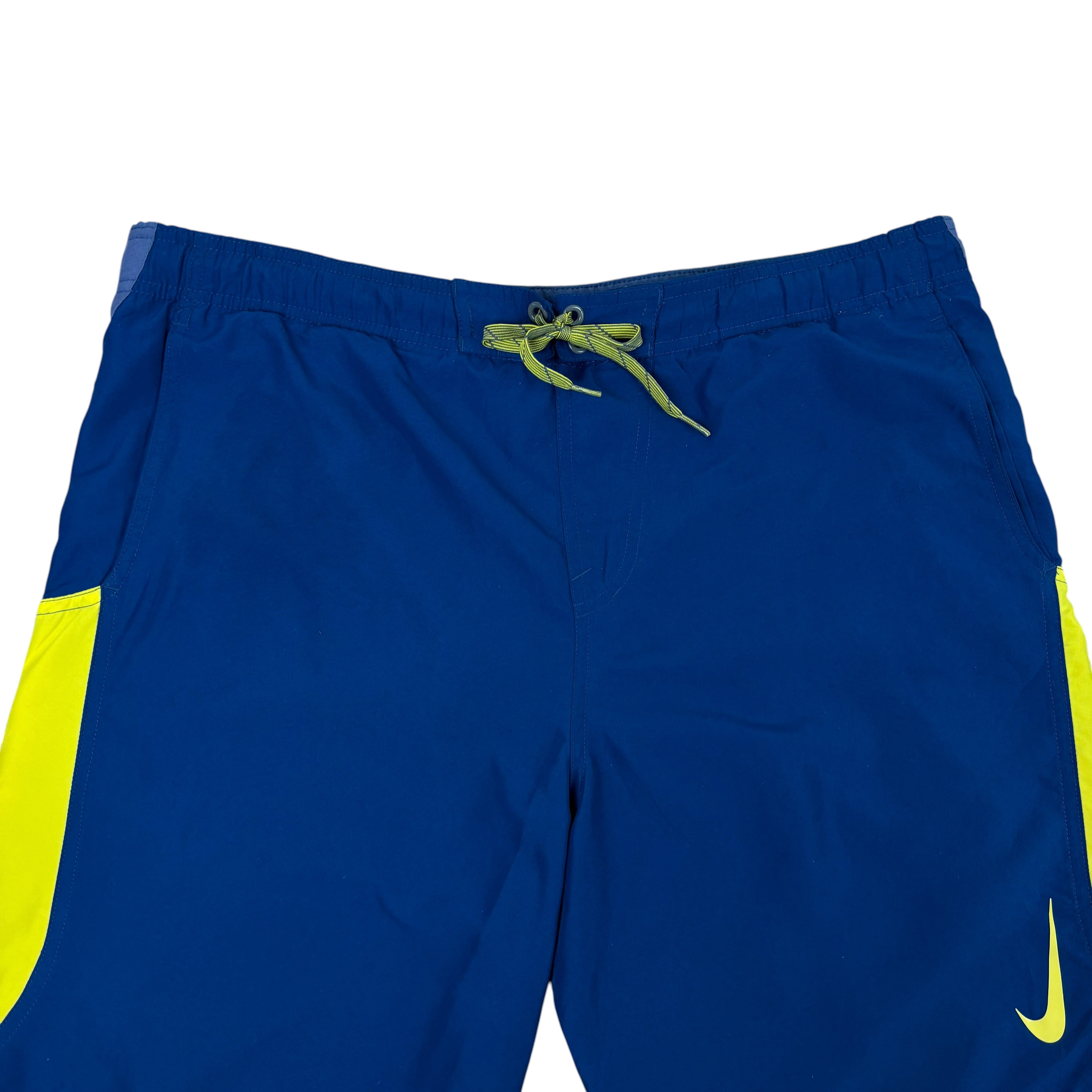 Nike Performance Blue Yellow Shorts (L)