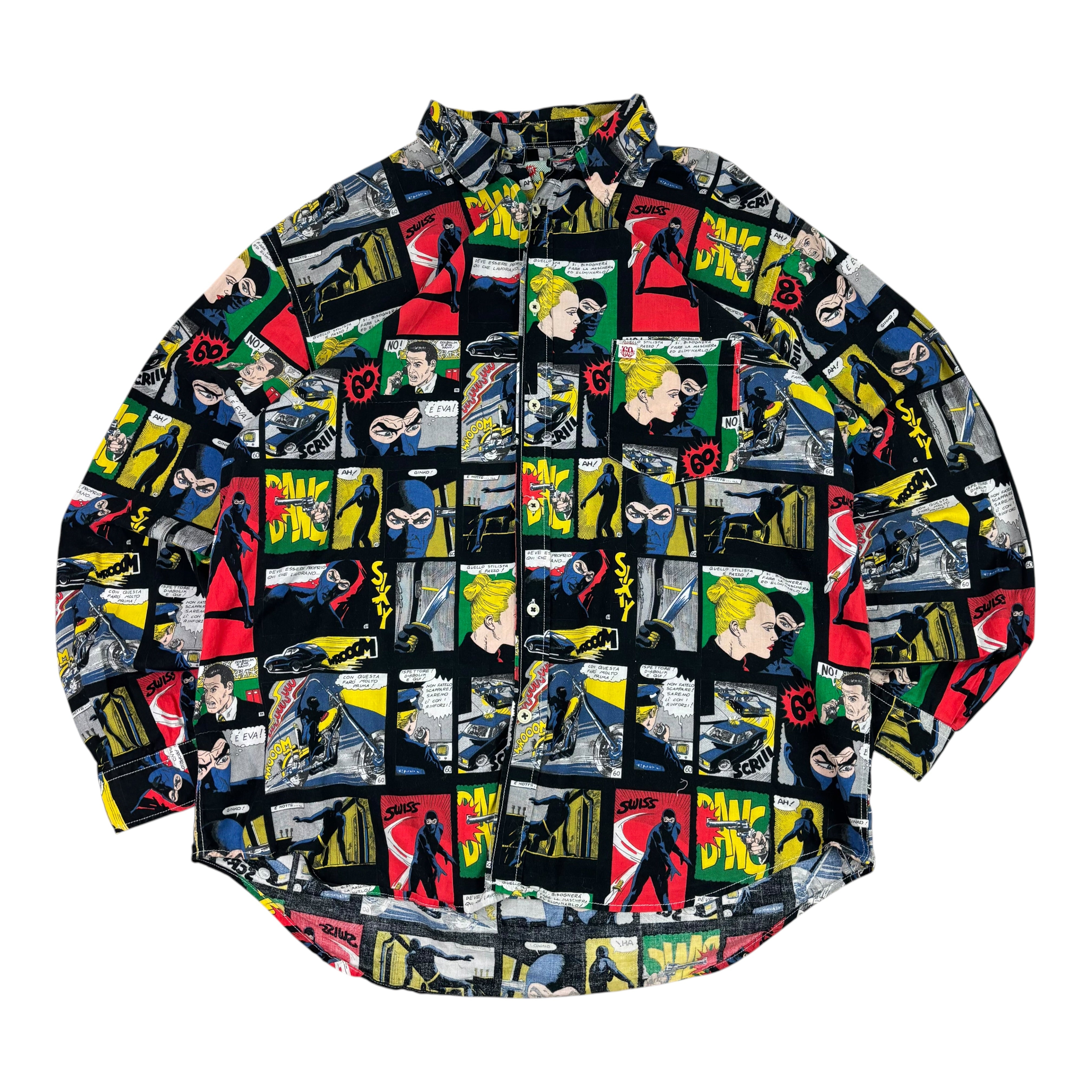 Sixty Pop-Art Diabolik Comic Book Graphic Shirt (XL)