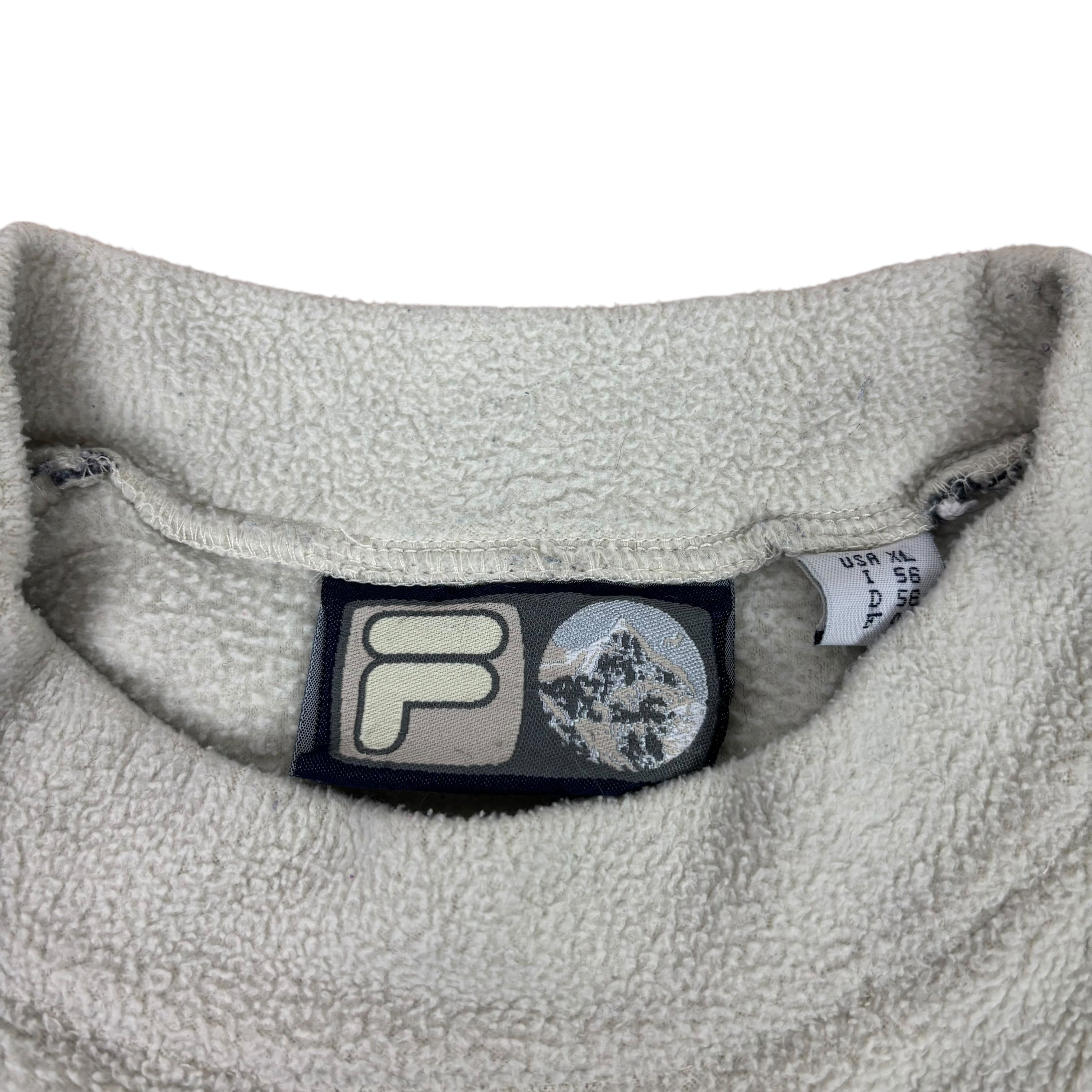 FILA 90s Cream Fleece Sweater (XL)