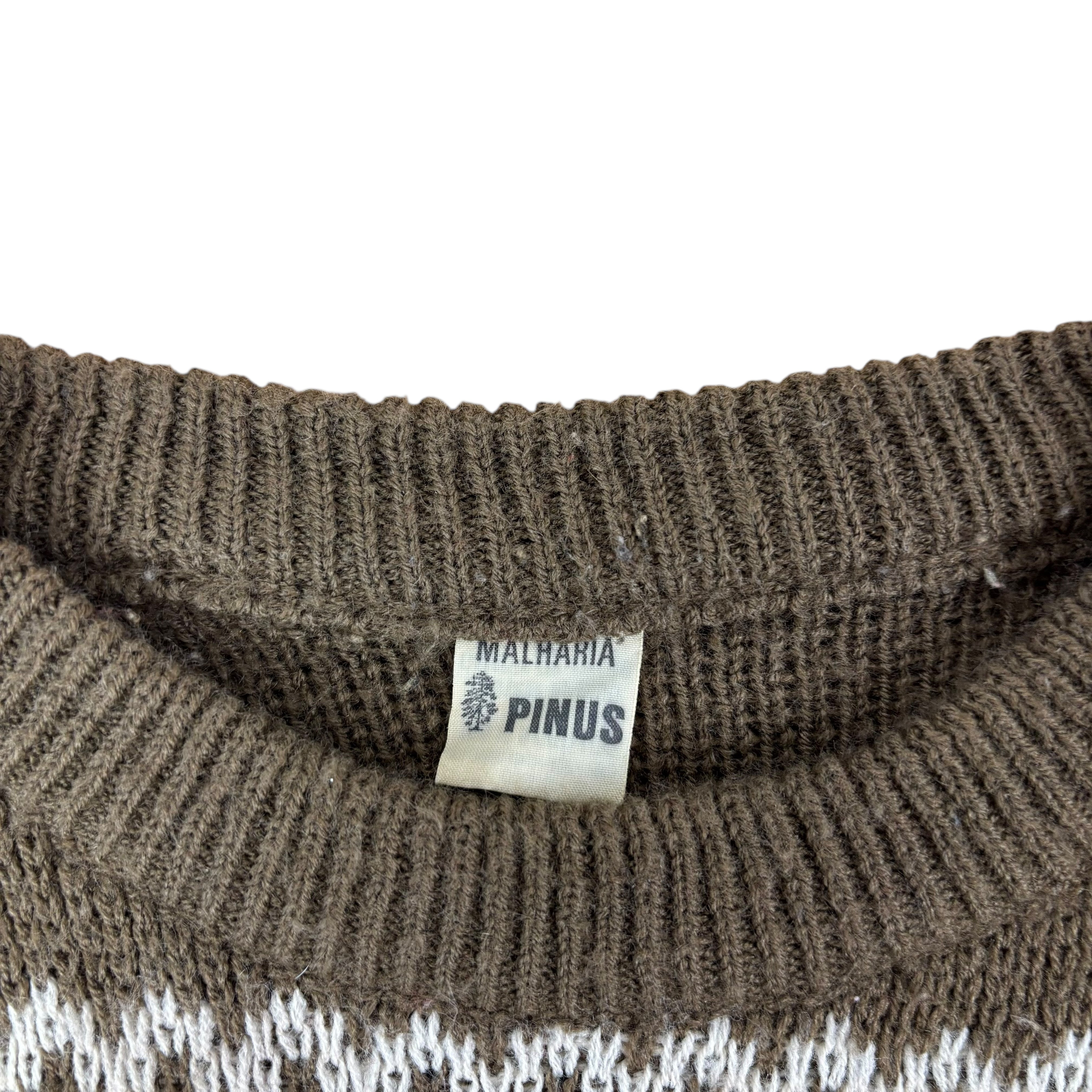 Malharia Vintage Brown Knitted Sweater (L)