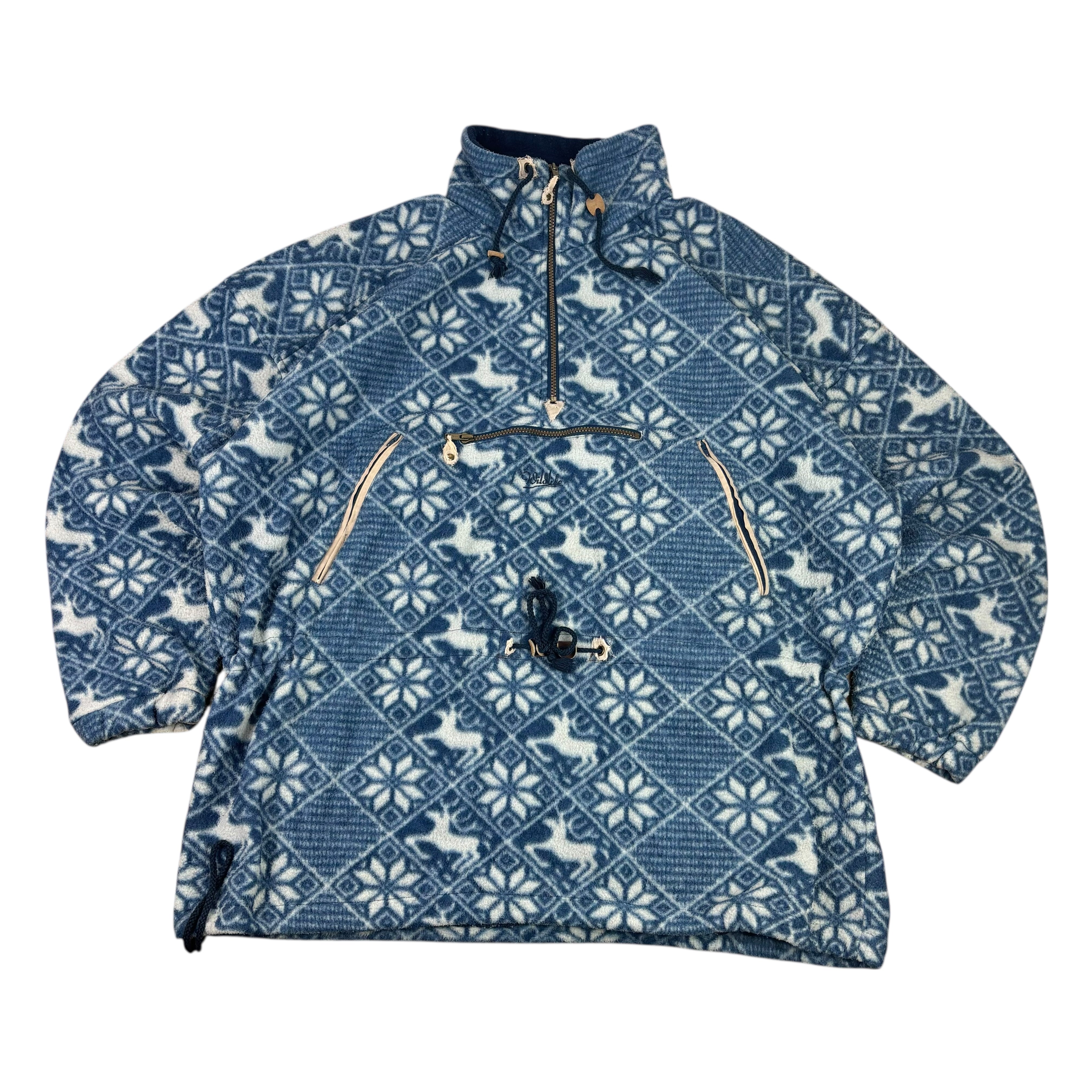 Wildlife Vintage Deer Pattern Fleece (XXL)