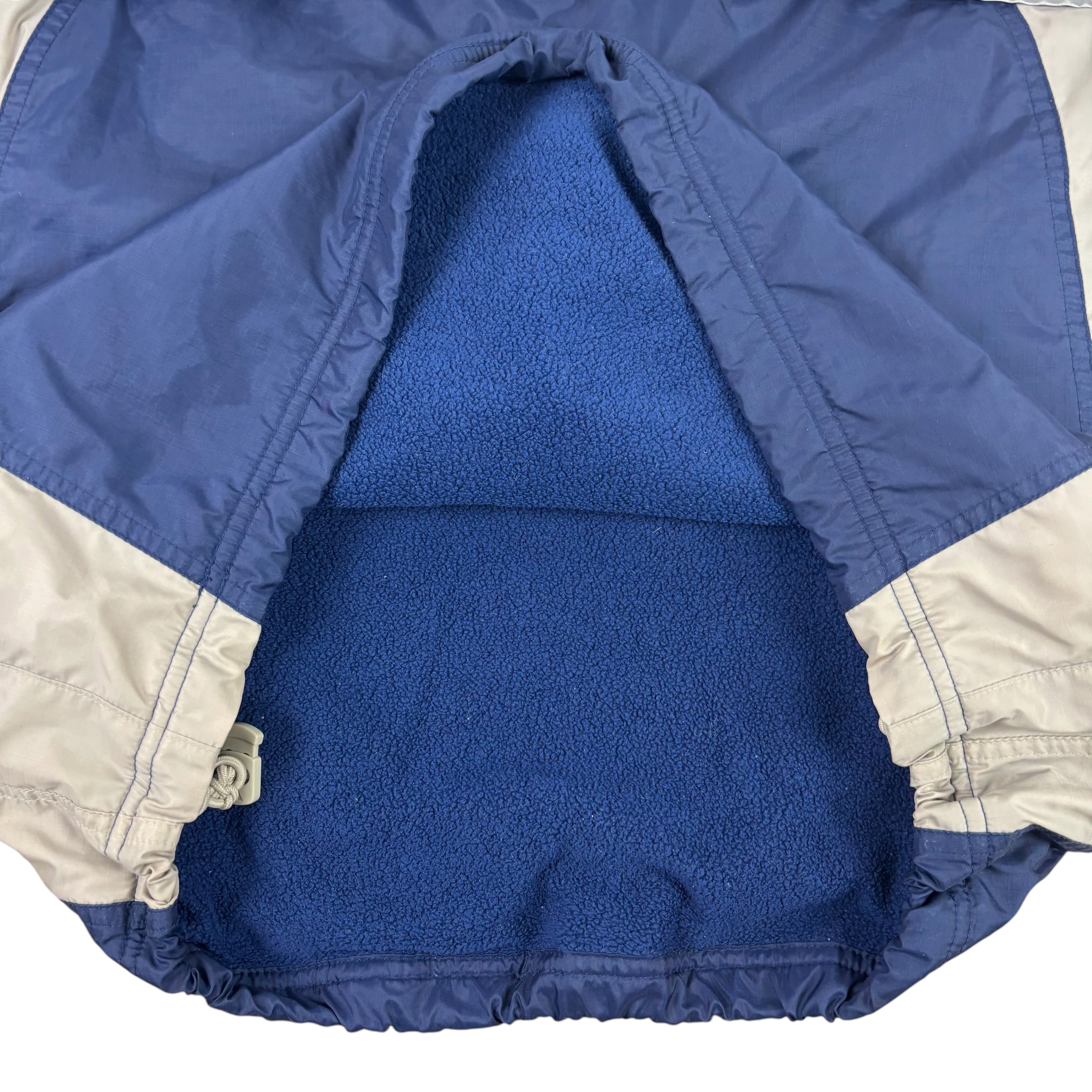 Adidas Y2K Navy Fleece-Lined Q-Zip Jacket (S)