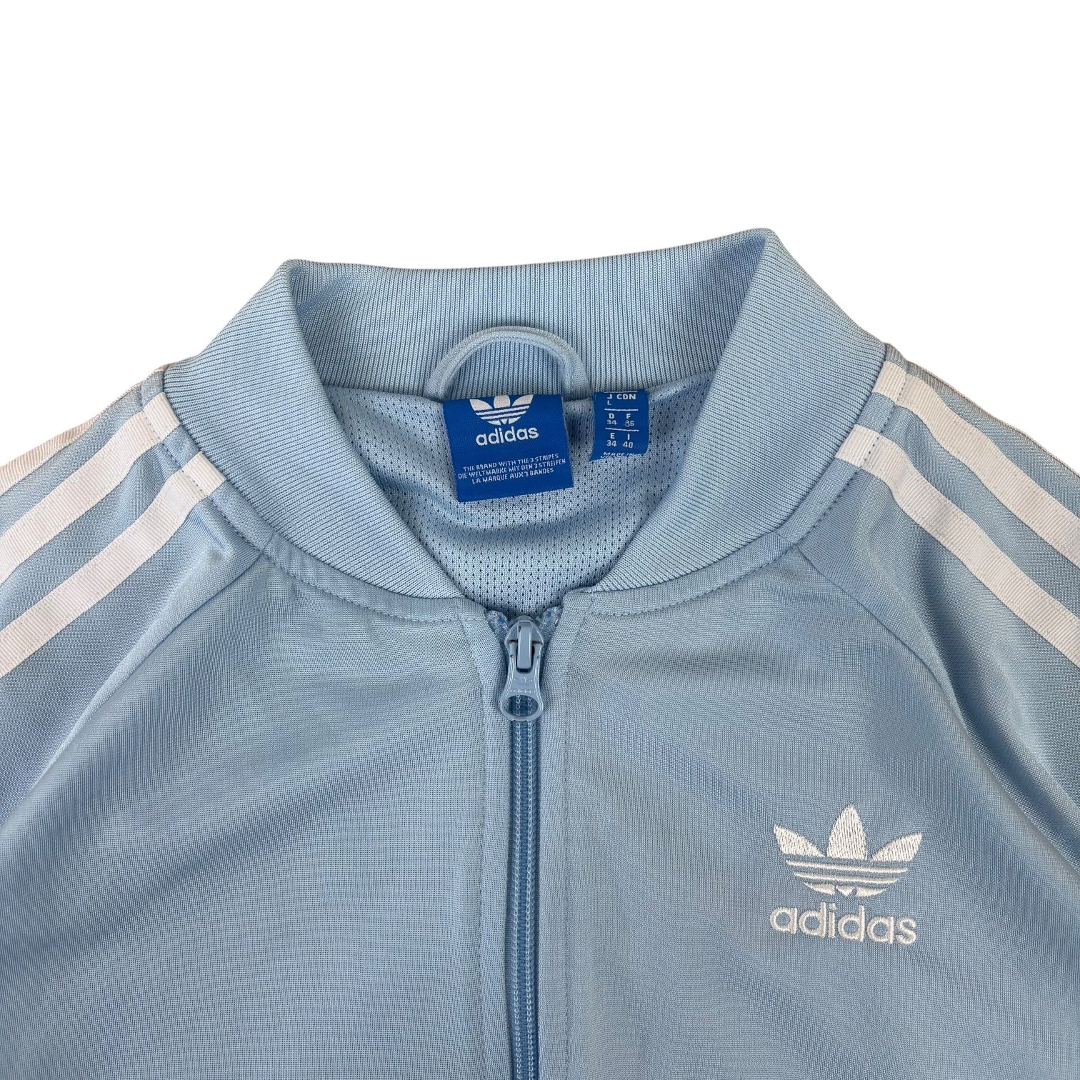 Adidas Baby Blue Bomber Track Jacket (Women’s S)