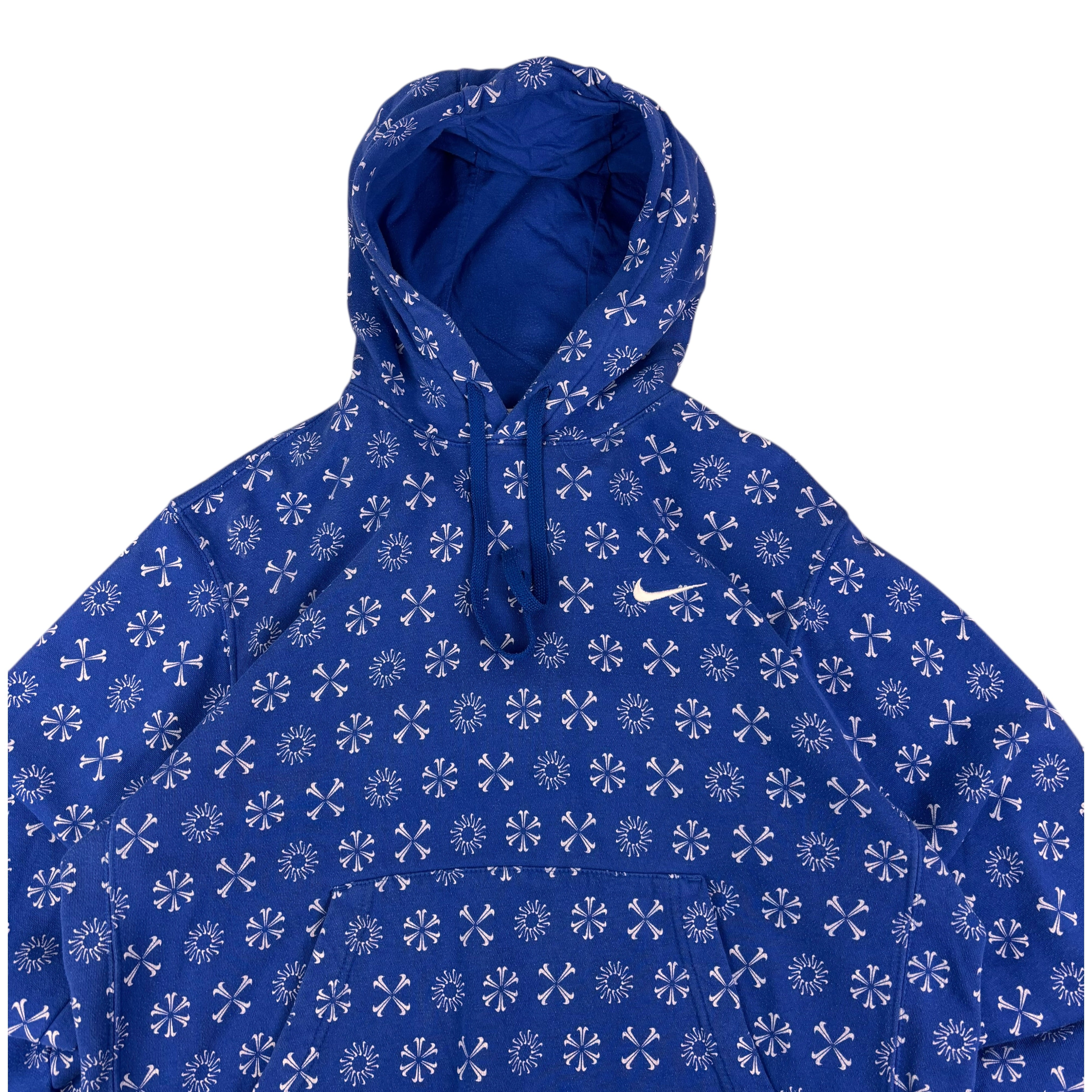 Nike Blue All Over Print Hoodie (M)