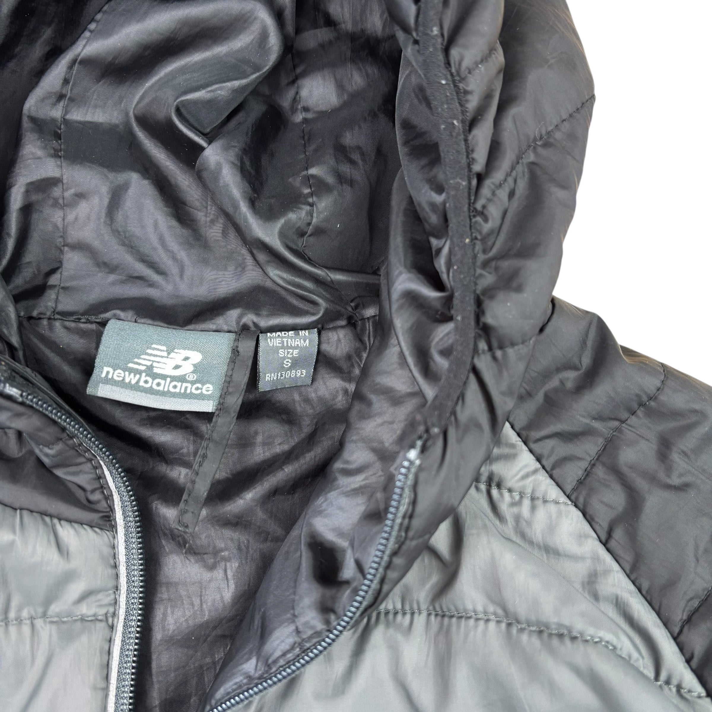 New Balance Hooded Logo Puffer (S)