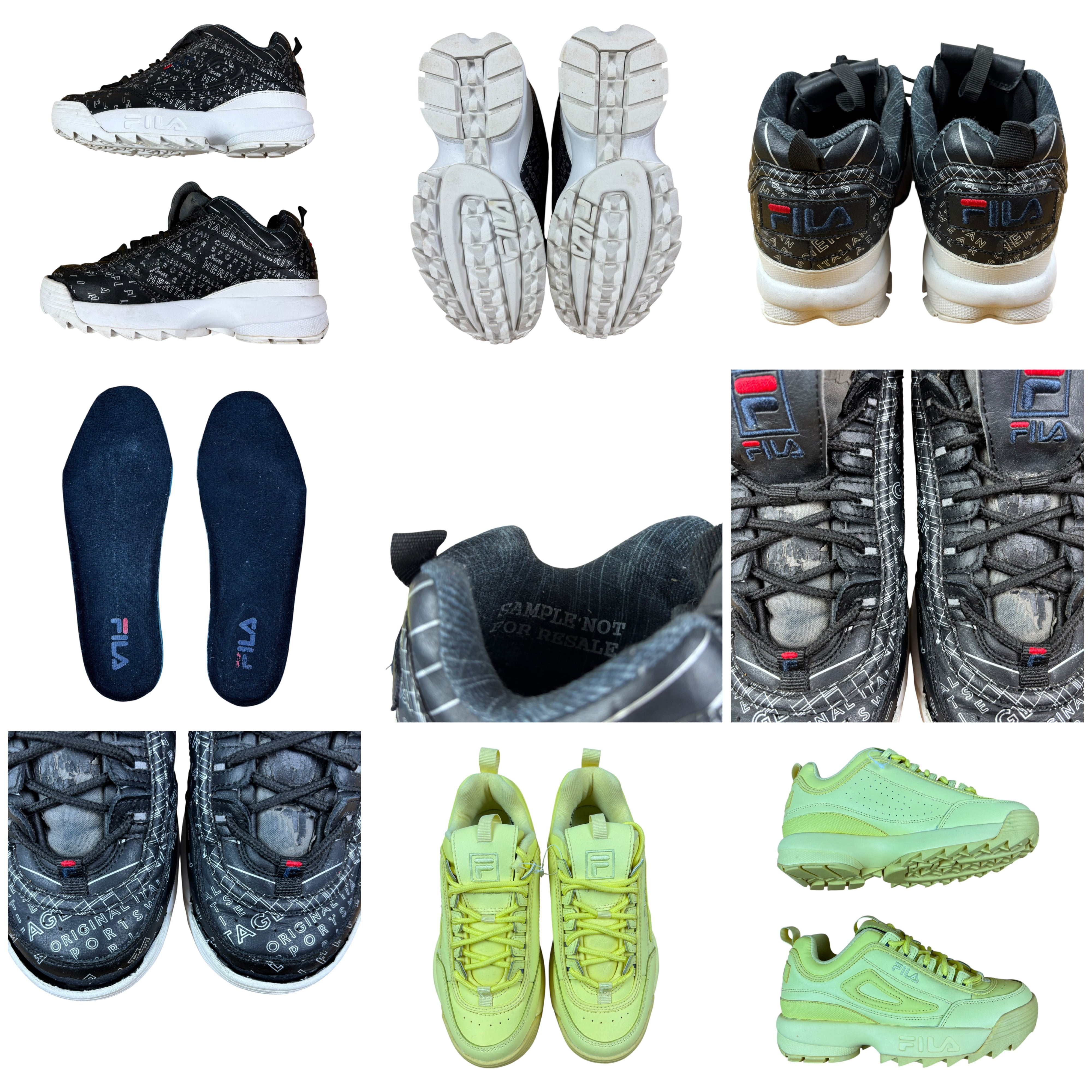 FILA Disruptor Sample Pair Lot of 6 (UK3.5-5)