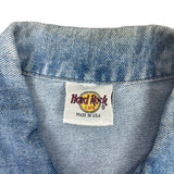 Hard Rock Cafe New York Vintage Bleach-Dyed Denim Jacket (L)