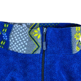 Vintage Blue Flower Pattern Fleece (M)
