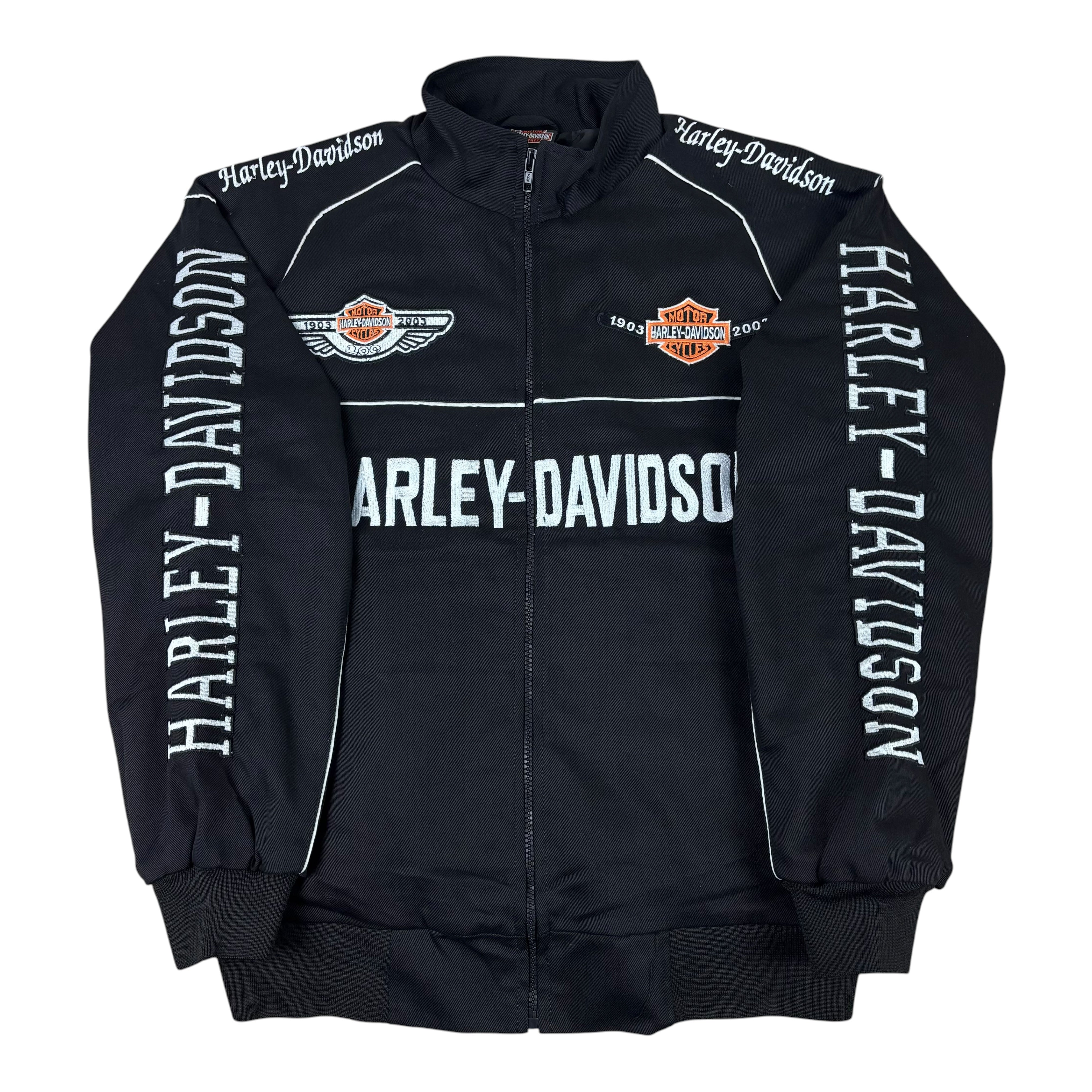 Harley Davidson 100 Year Anniversary 2003 Black Racing Jacket (L-XL)